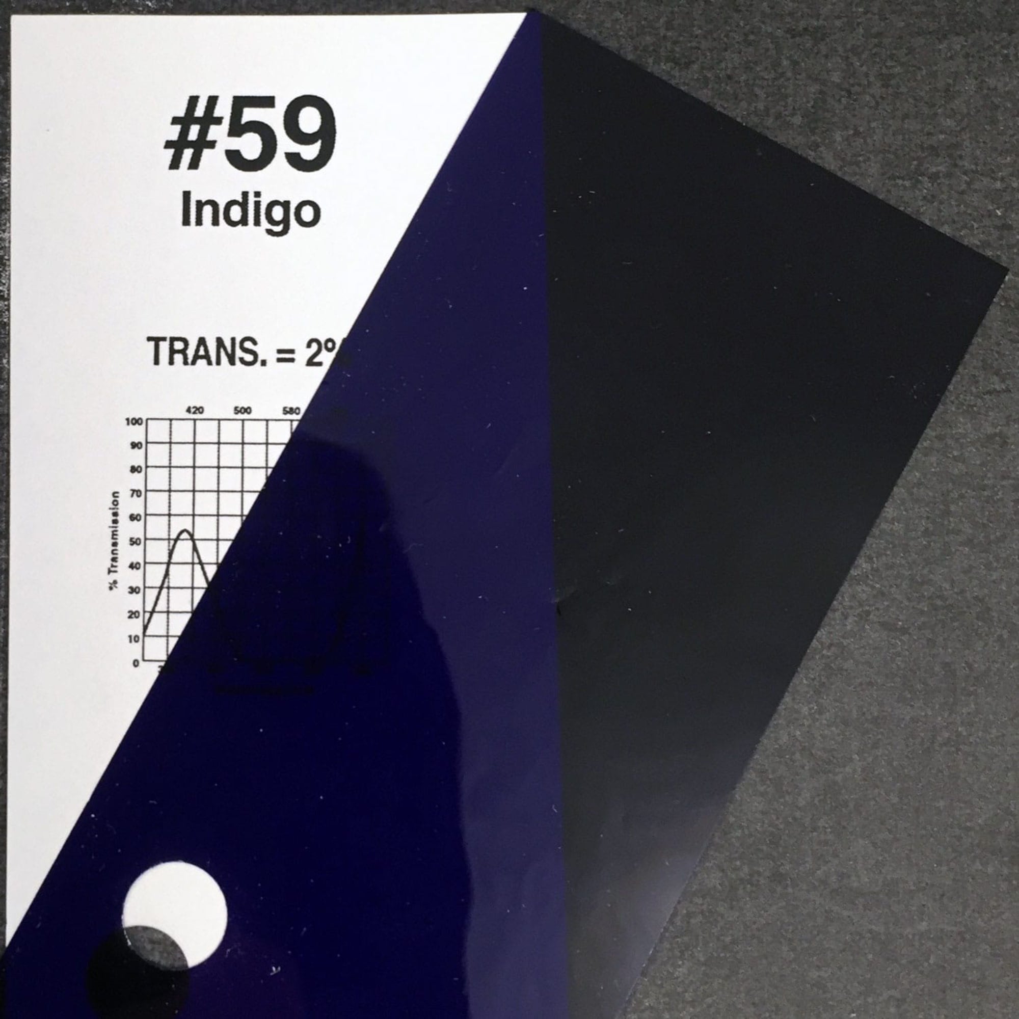 Rosco #59 Roscolux Cinegel Filter Gel Indigo (24" x 25' Roll)