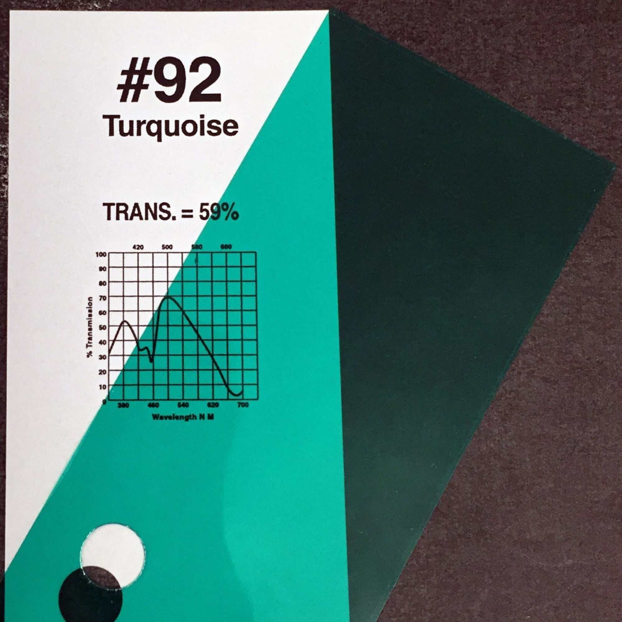 Rosco #92 Roscolux Cinegel Filter Gel Turquoise (24" x 25' Roll)