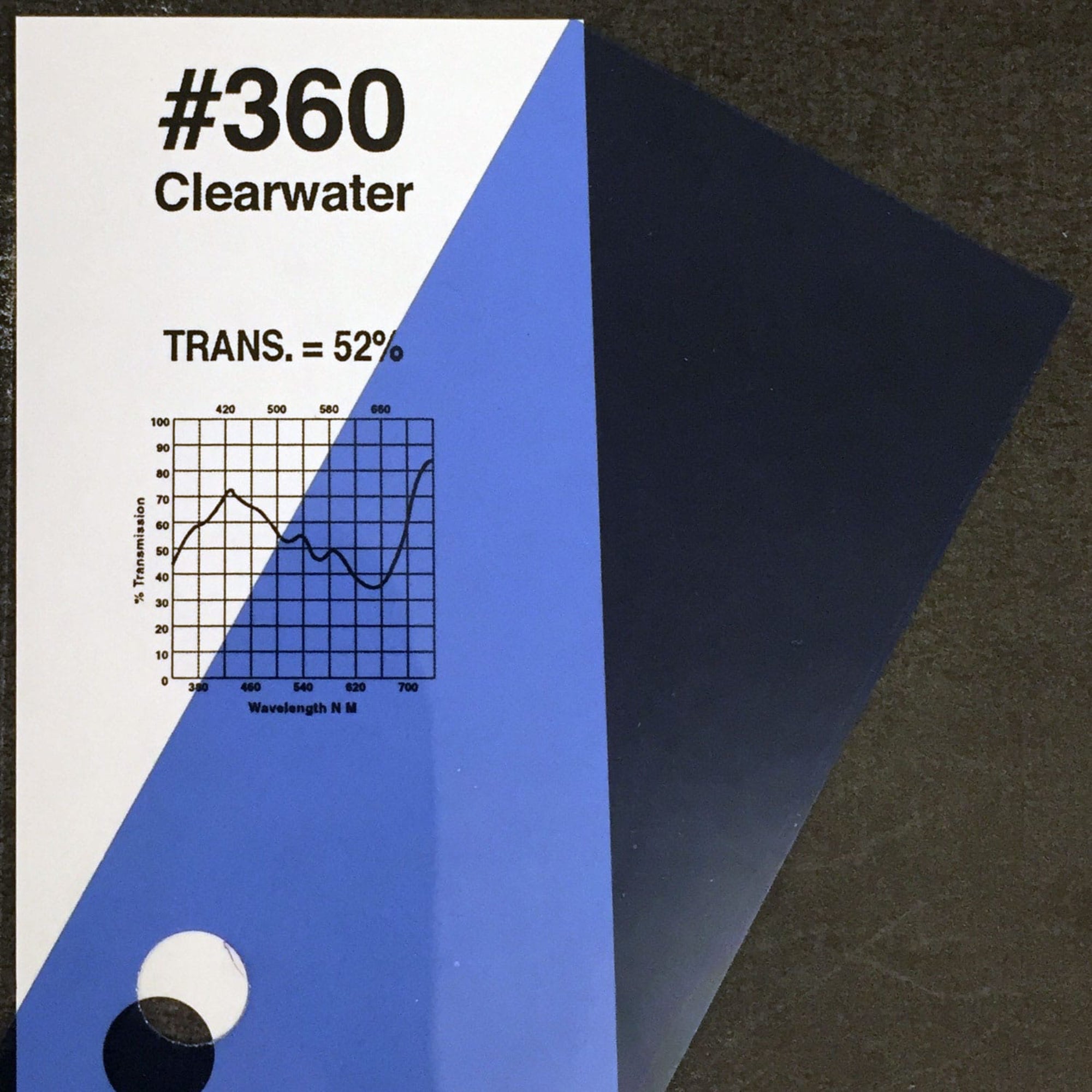 Rosco #360 Roscolux Cinegel Filter Gel Clearwater (48" x 25' Roll)