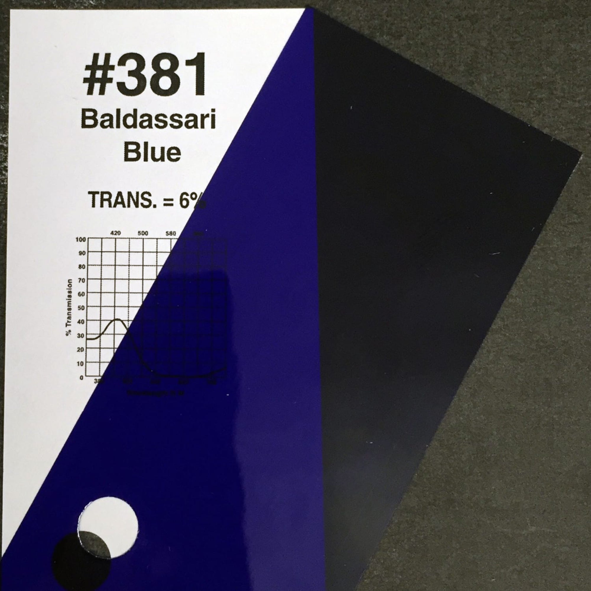 Rosco #381 Roscolux Cinegel Filter Gel Baldassari Blue (48" x 25' Roll)