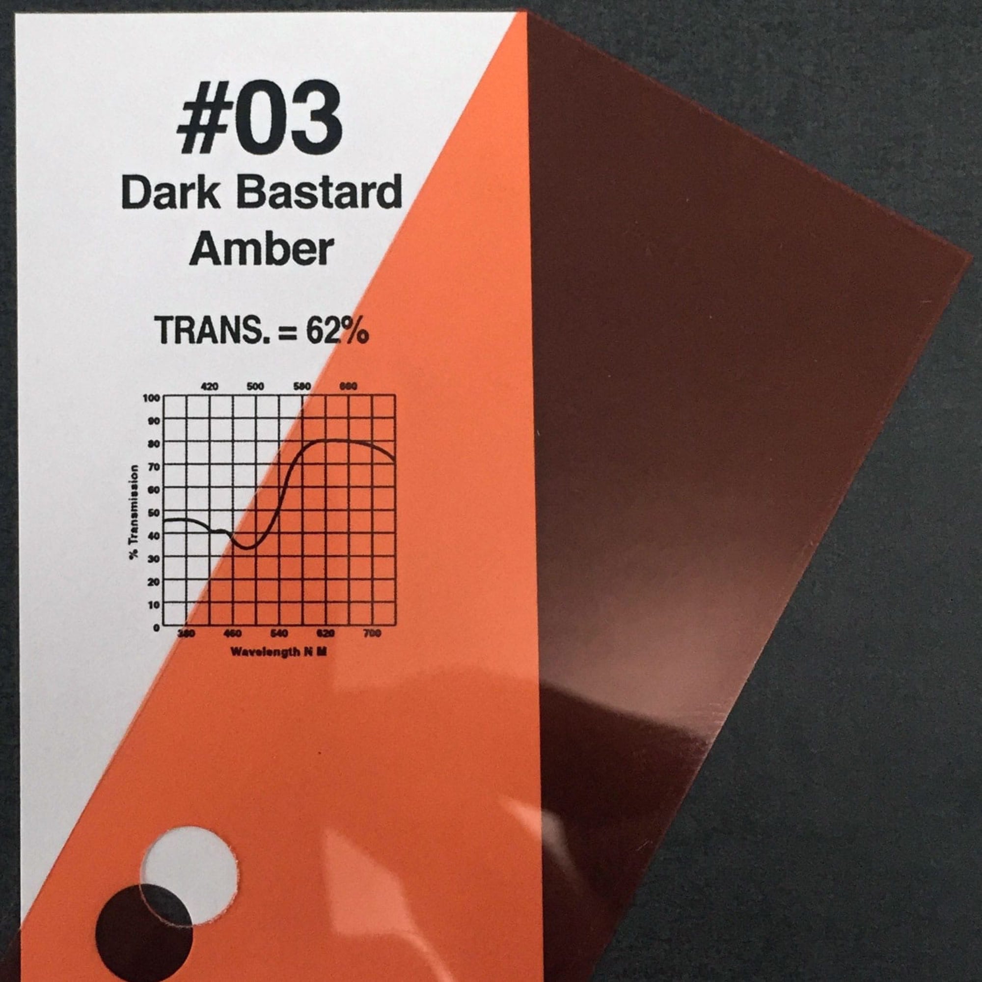 Rosco #03 Roscolux Cinegel Filter Gel Dark Bastard Amber (20" x 24" Sheet)