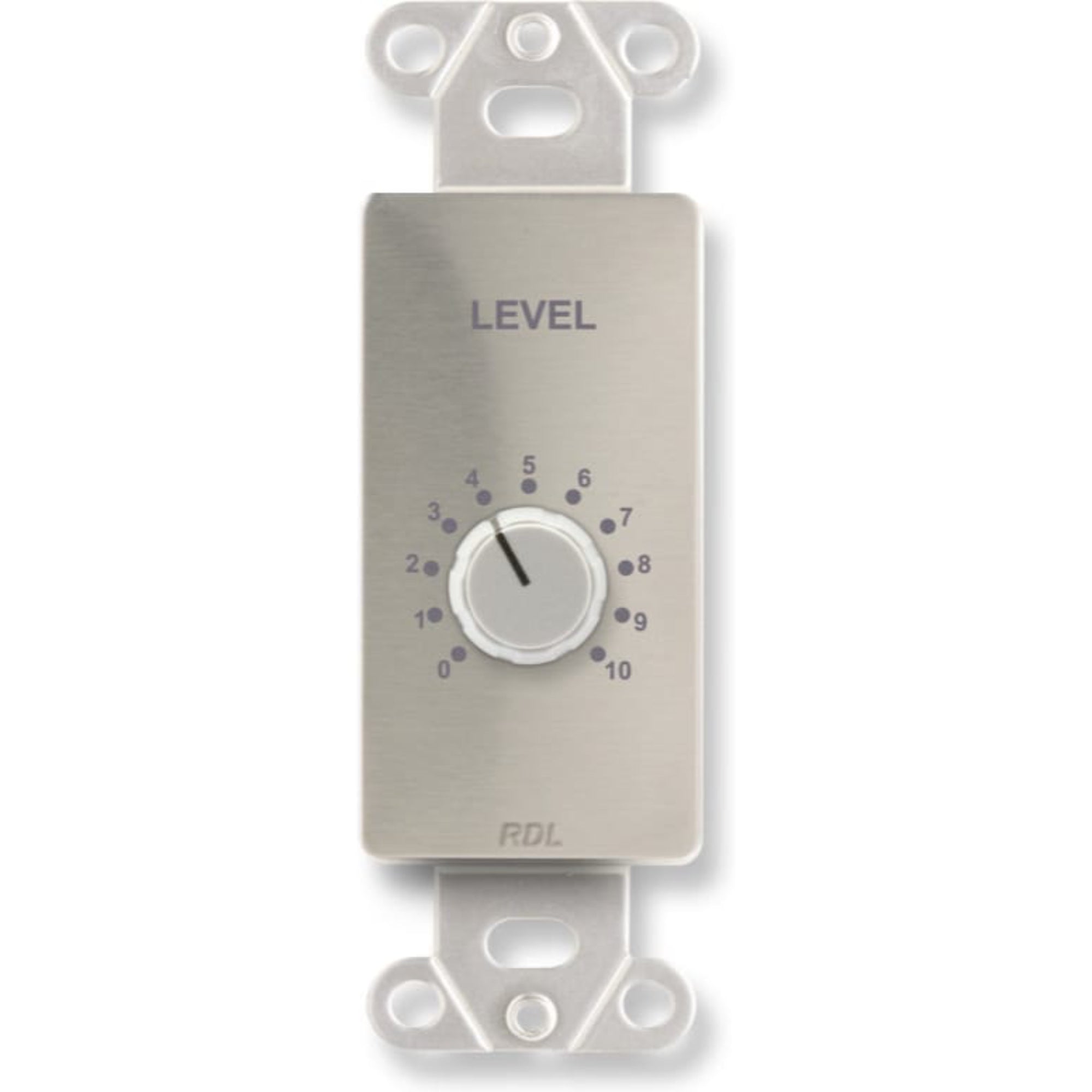 RDL DS-RLC10K Remote Level Control 0 to 10 kOhm on Decora Plate (Stainless Steel)