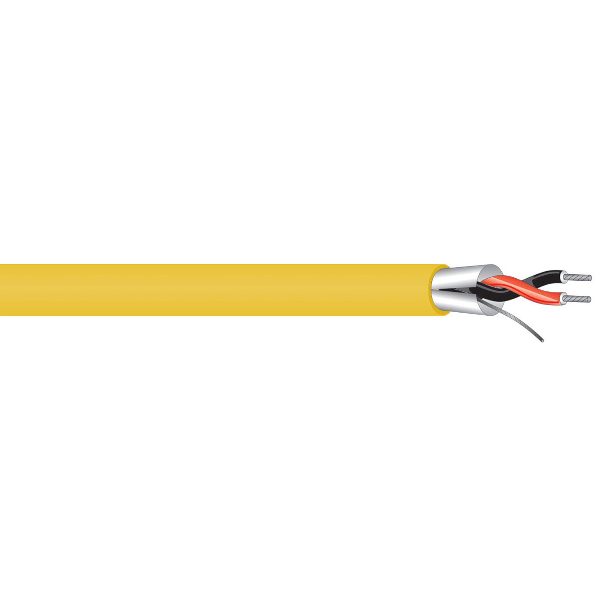 West Penn 454 Miniature 22 AWG 2 Conductor Line Level Audio Cable (Yellow, By the Foot)