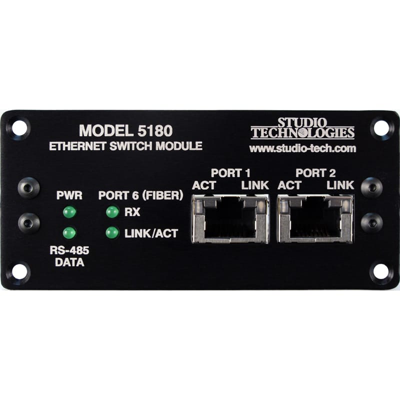Studio Technologies Model 5180 Ethernet Switch Module with Optical Transceiver