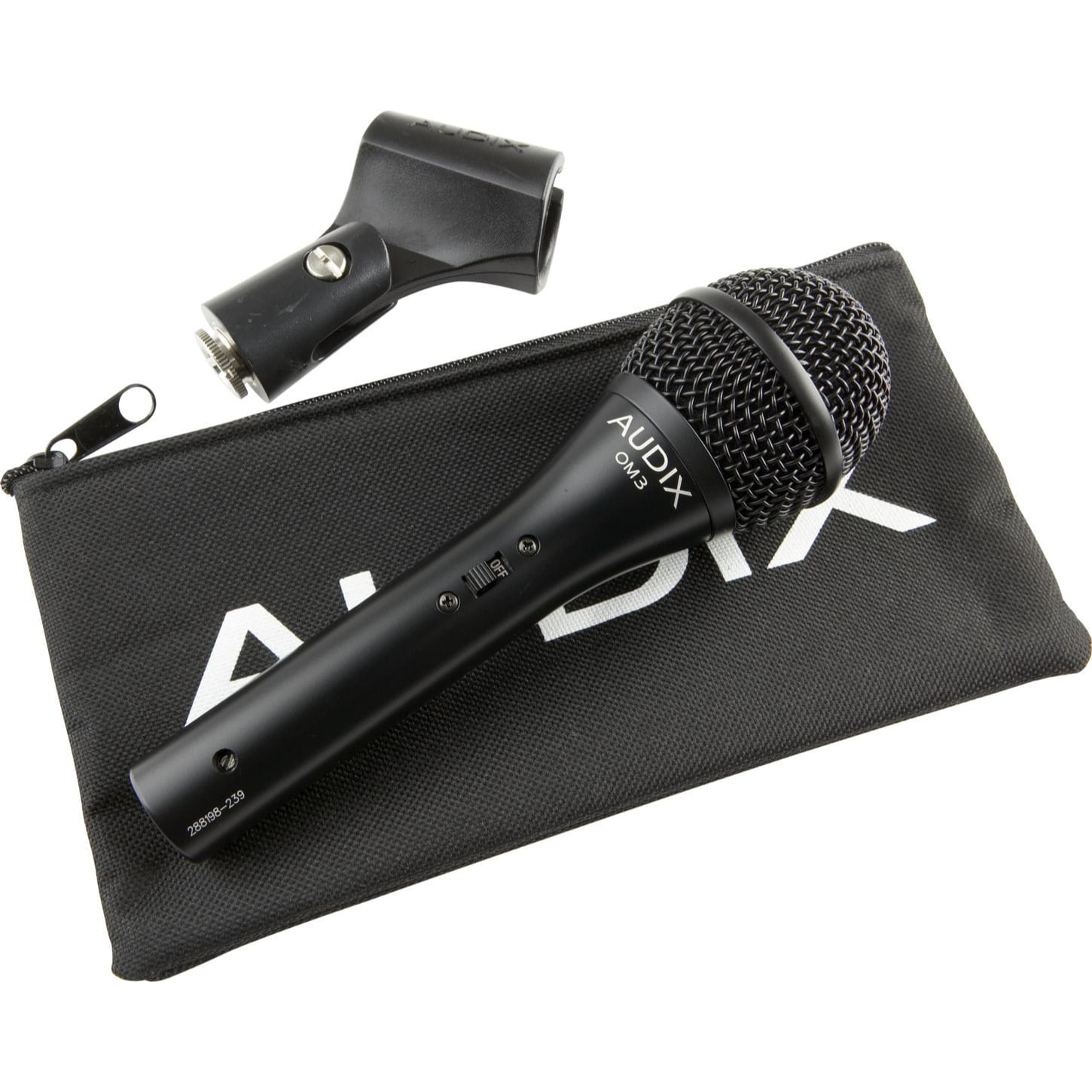 Audix OM3S Handheld Hypercardioid Dynamic Vocal Microphone with On/Off Switch