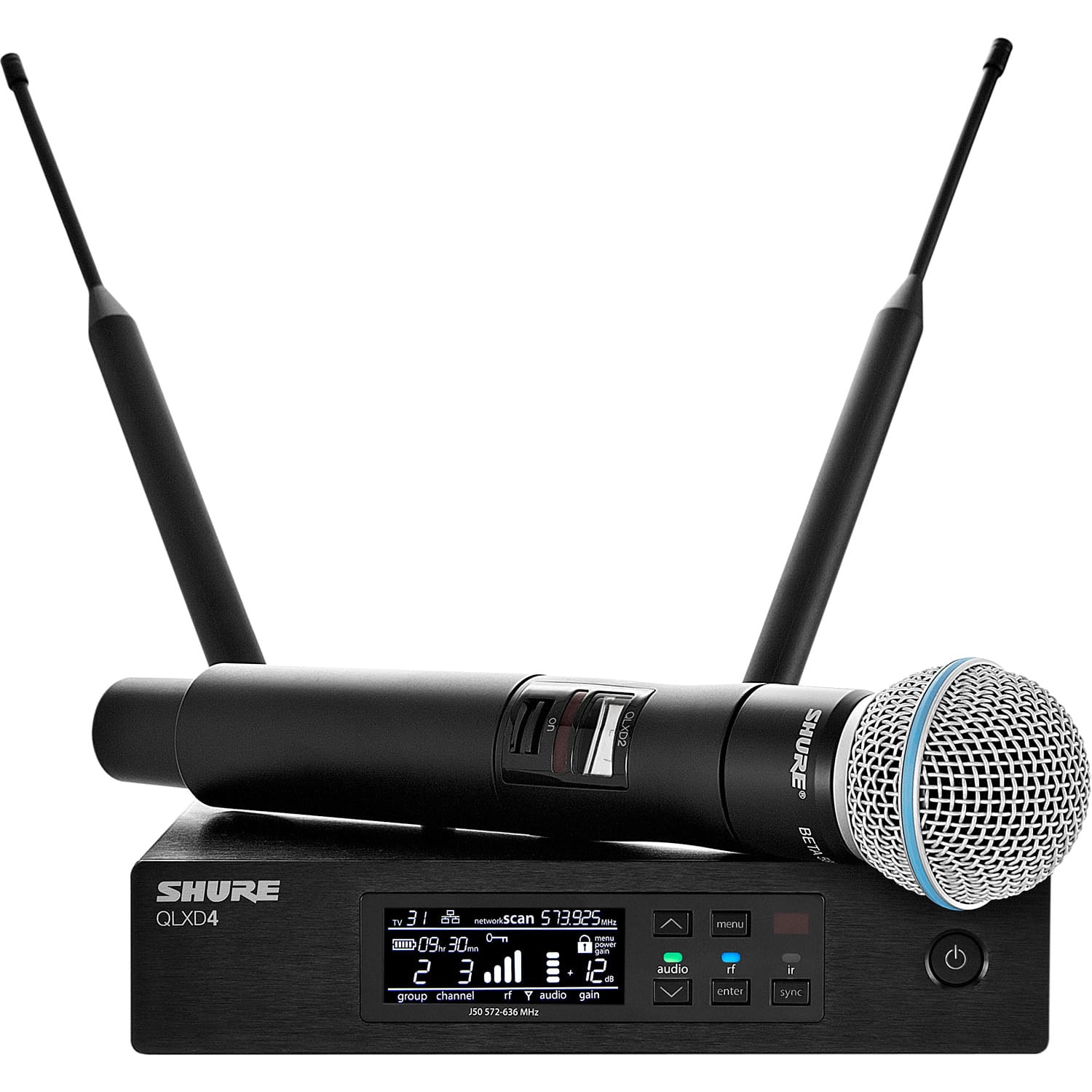 Shure QLXD24/B58 Digital Wireless Handheld Microphone System (G50, 470-534 MHz)