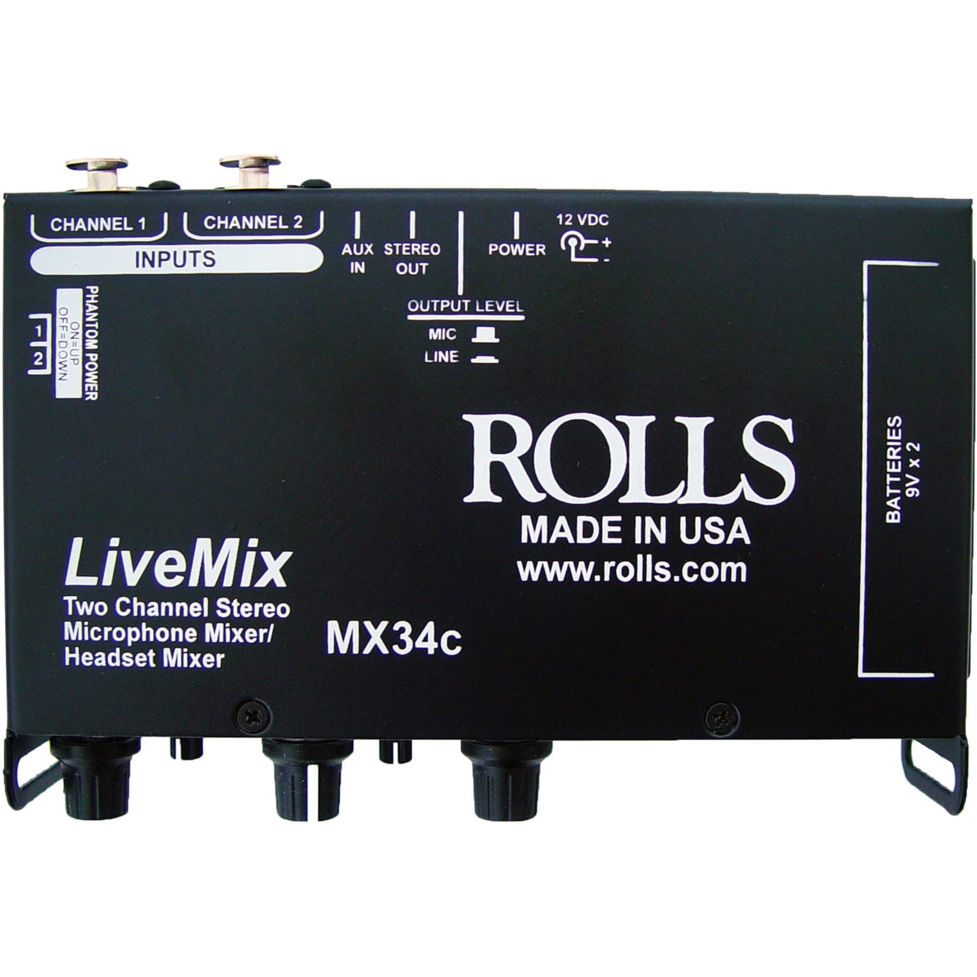 Rolls MX34c LiveMix 2-Channel Microphone Mixer