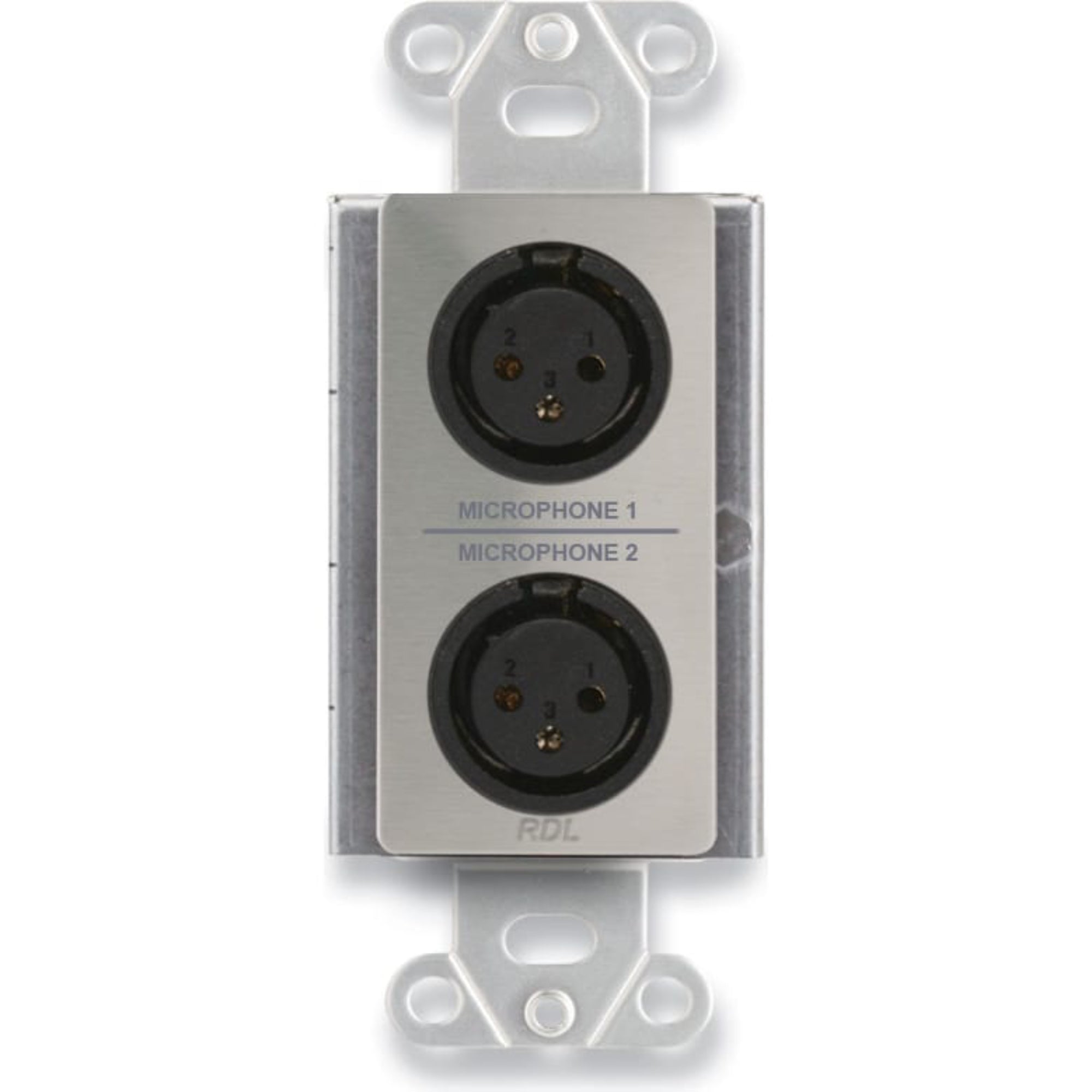 RDL DS-TPSM2A Format-A Dual Microphone Preamplifier on Decora Plate (Stainless Steel)