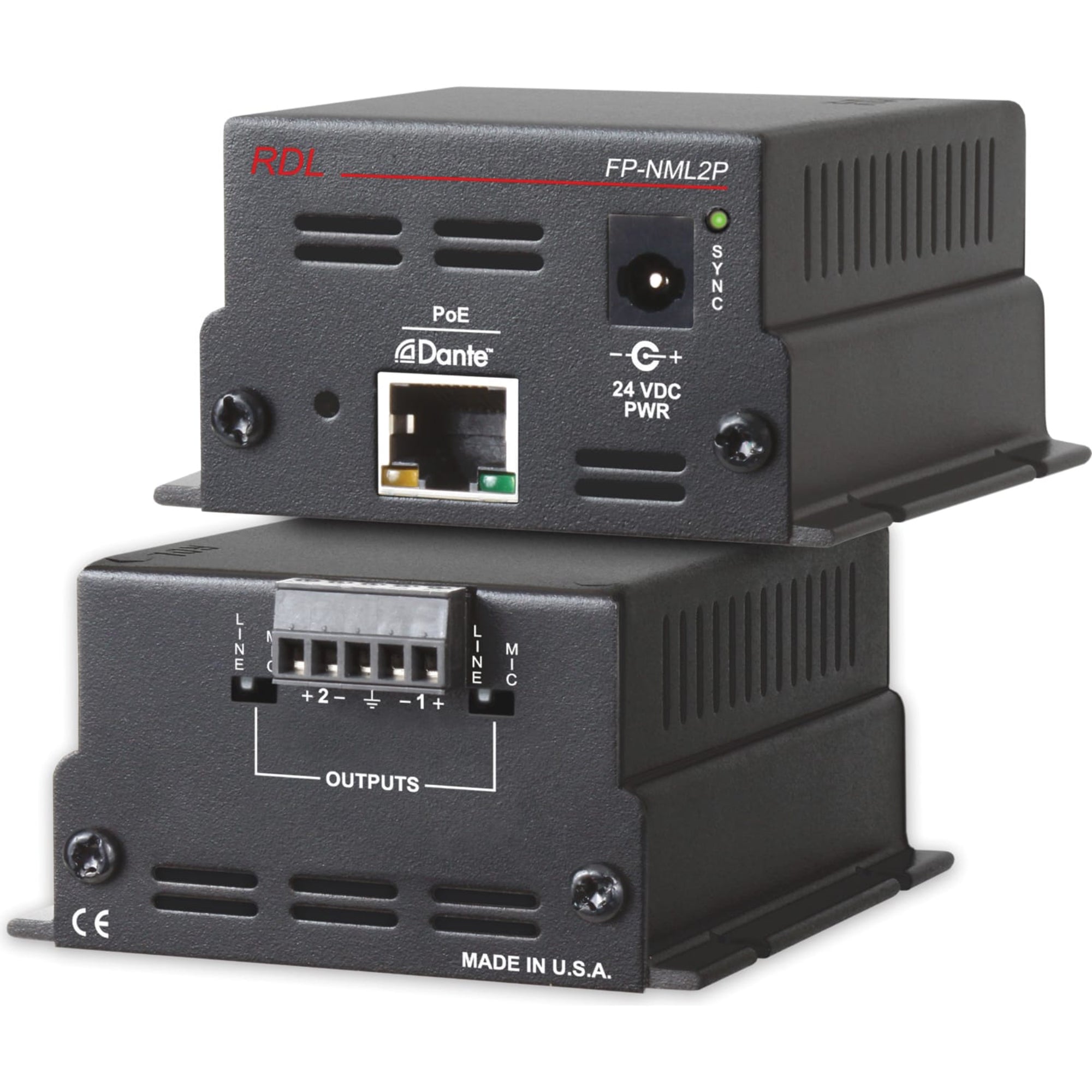 RDL FP-NML2P Network to Mic/Line Interface (with PoE)