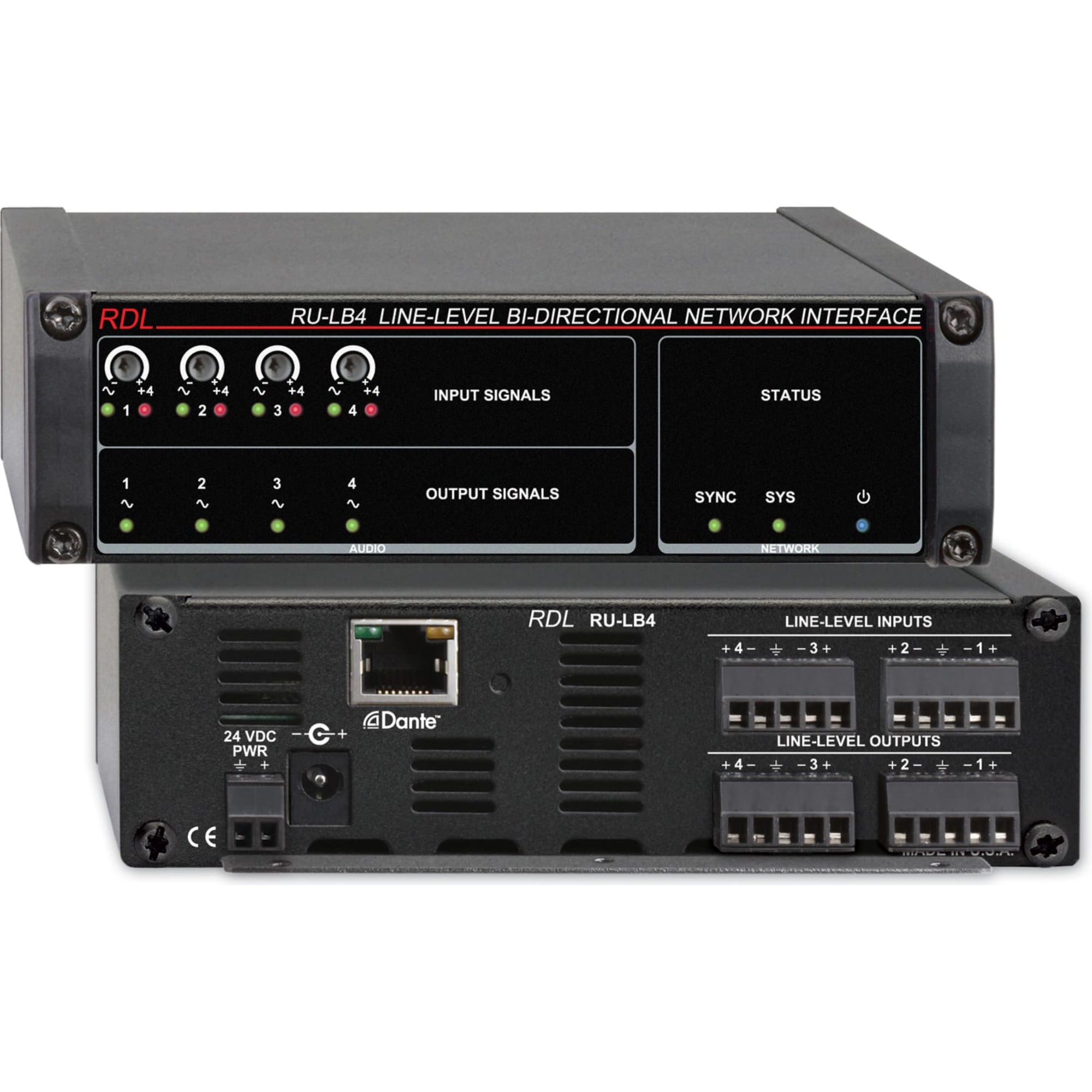 RDL RU-LB4 Line-Level Bi-Directional Network Interface