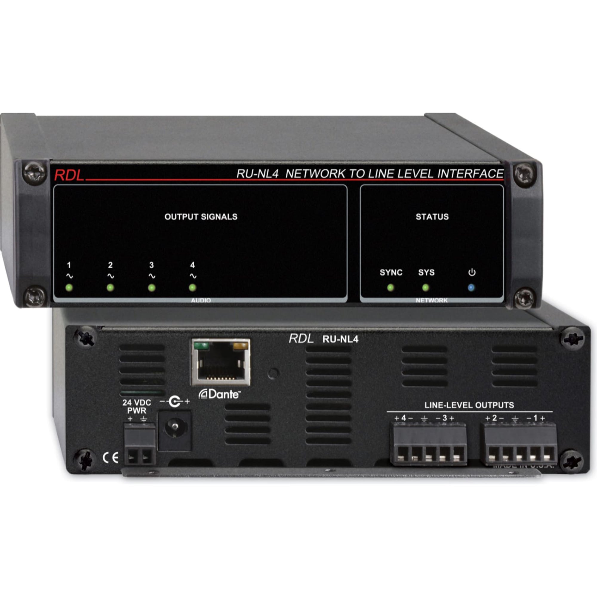 RDL RU-NL4 Network to Line Level Interface