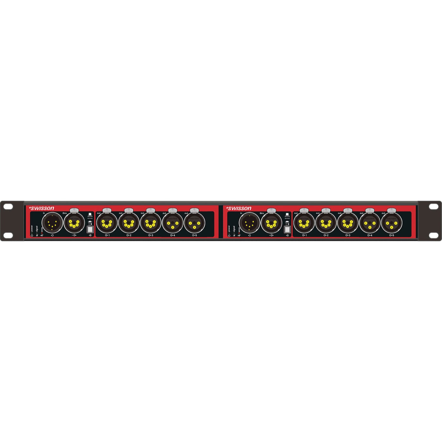 Swisson XSP-5R2-5R2-US DMX Splitter (Double Rack Mix)