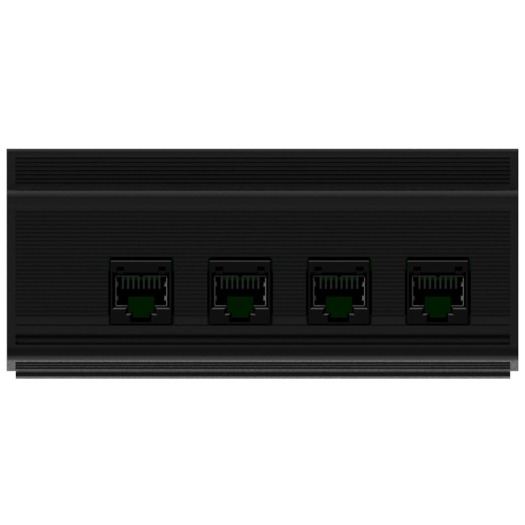 Swisson ISP-4R-DC-RJ45B DIN Rail Mountable, DMX & RDM Splitter, 4 Outputs, RJ45, Alternative Pinout