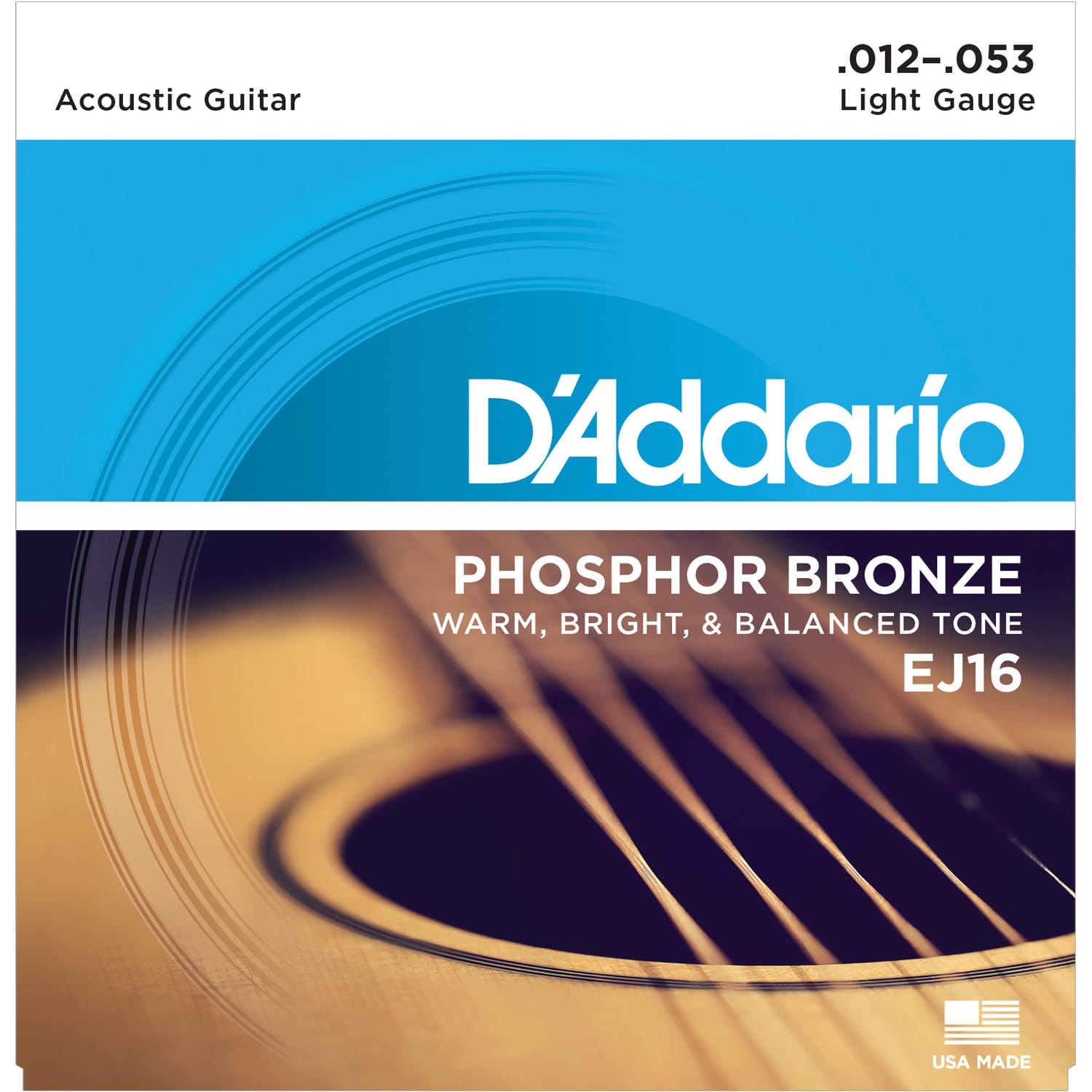 D'Addario EJ16 Acoustic Guitar Strings (.012-.053)