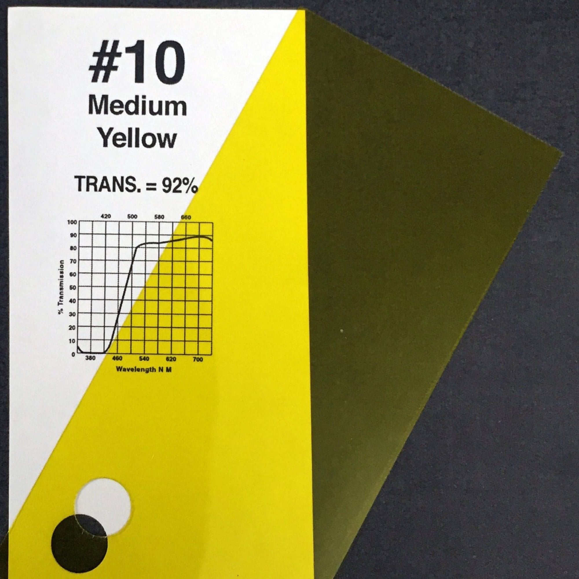 Rosco #10 Roscolux Cinegel Filter Gel Medium Yellow (20" x 24" Sheet)