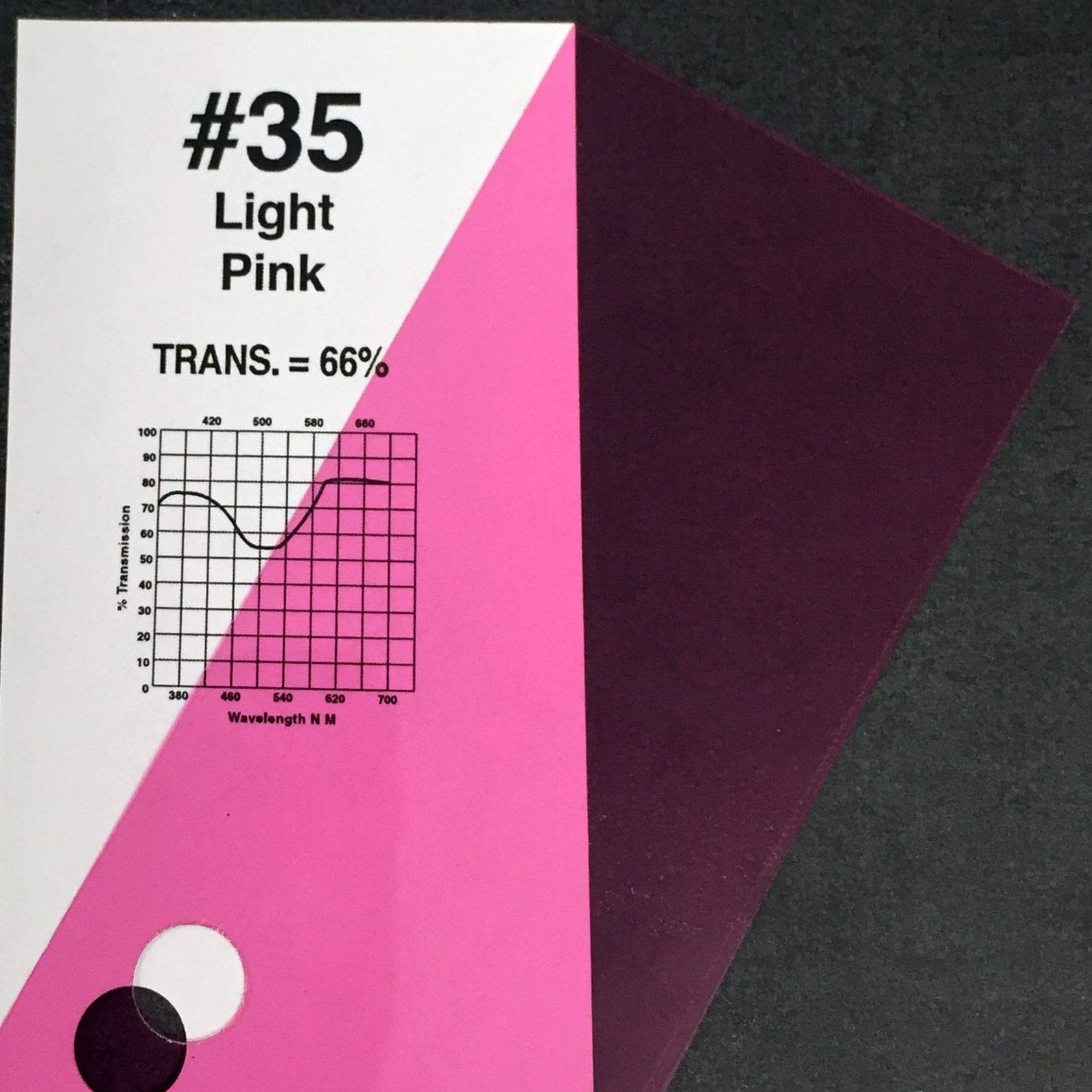 Rosco #35 Roscolux Cinegel Filter Gel Light Pink (20" x 24" Sheet)