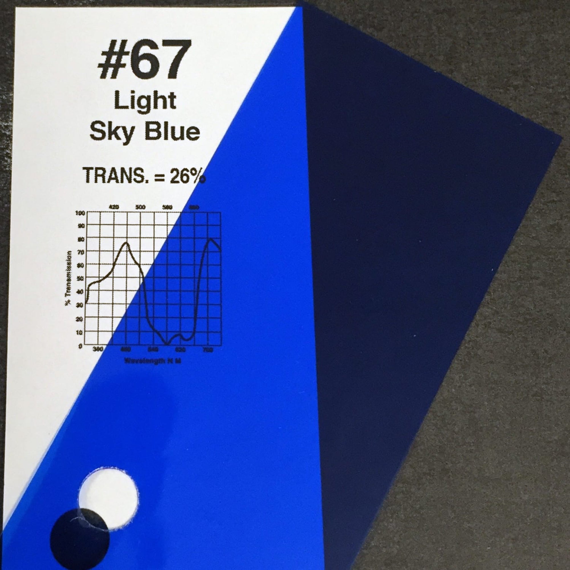 Rosco #67 Roscolux Cinegel Filter Gel Light Sky Blue (24" x 25' Roll)