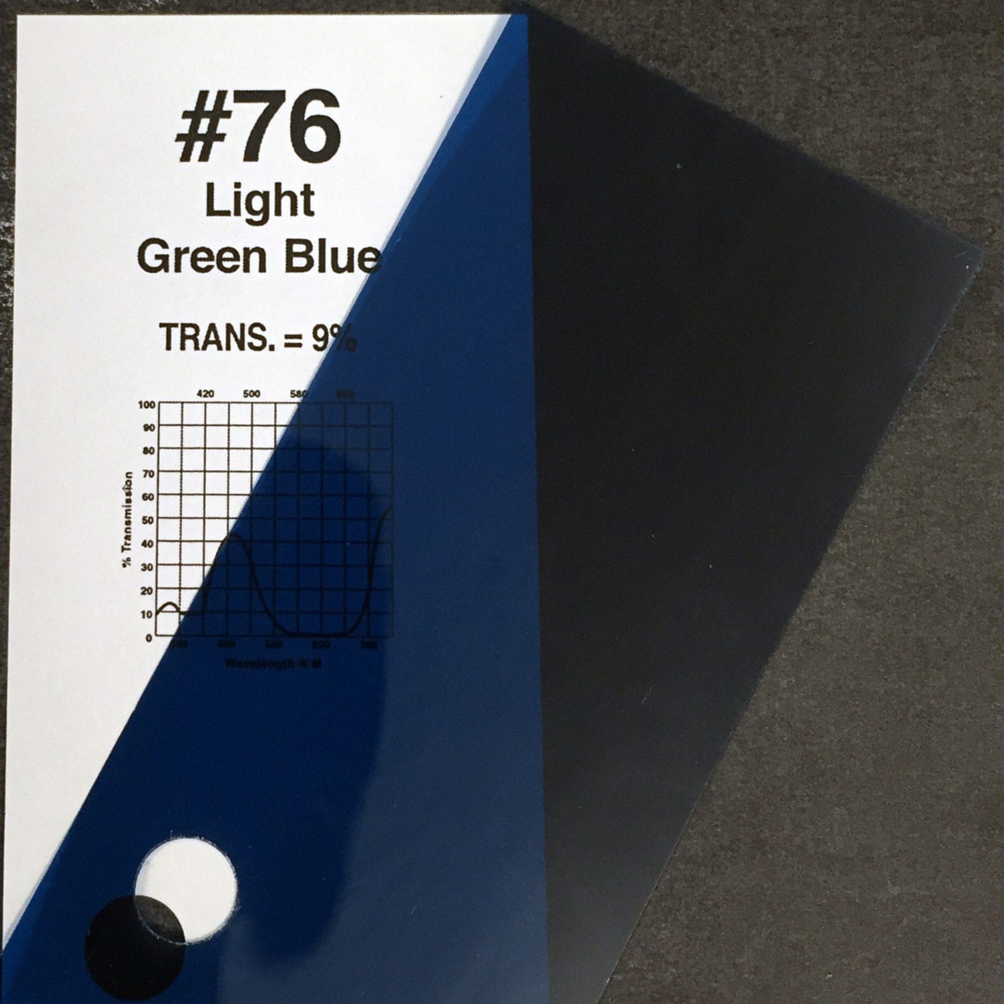 Rosco #76 Roscolux Cinegel Filter Gel Light Green Blue (24" x 25' Roll)