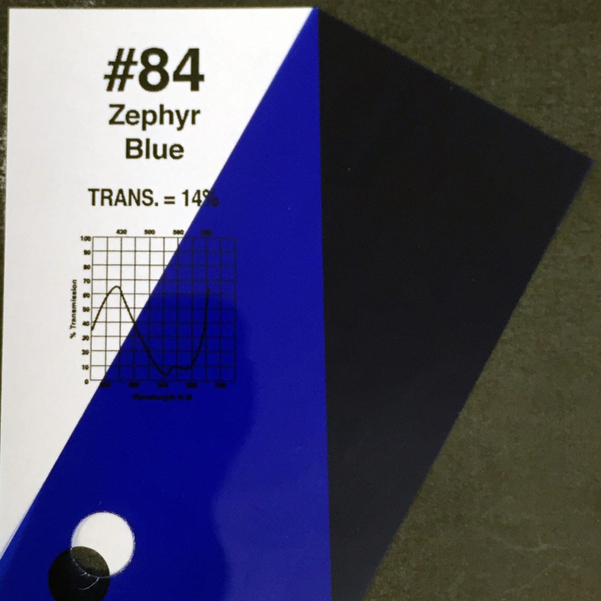 Rosco #84 Roscolux Cinegel Filter Gel Zephyr Blue (24" x 25' Roll)