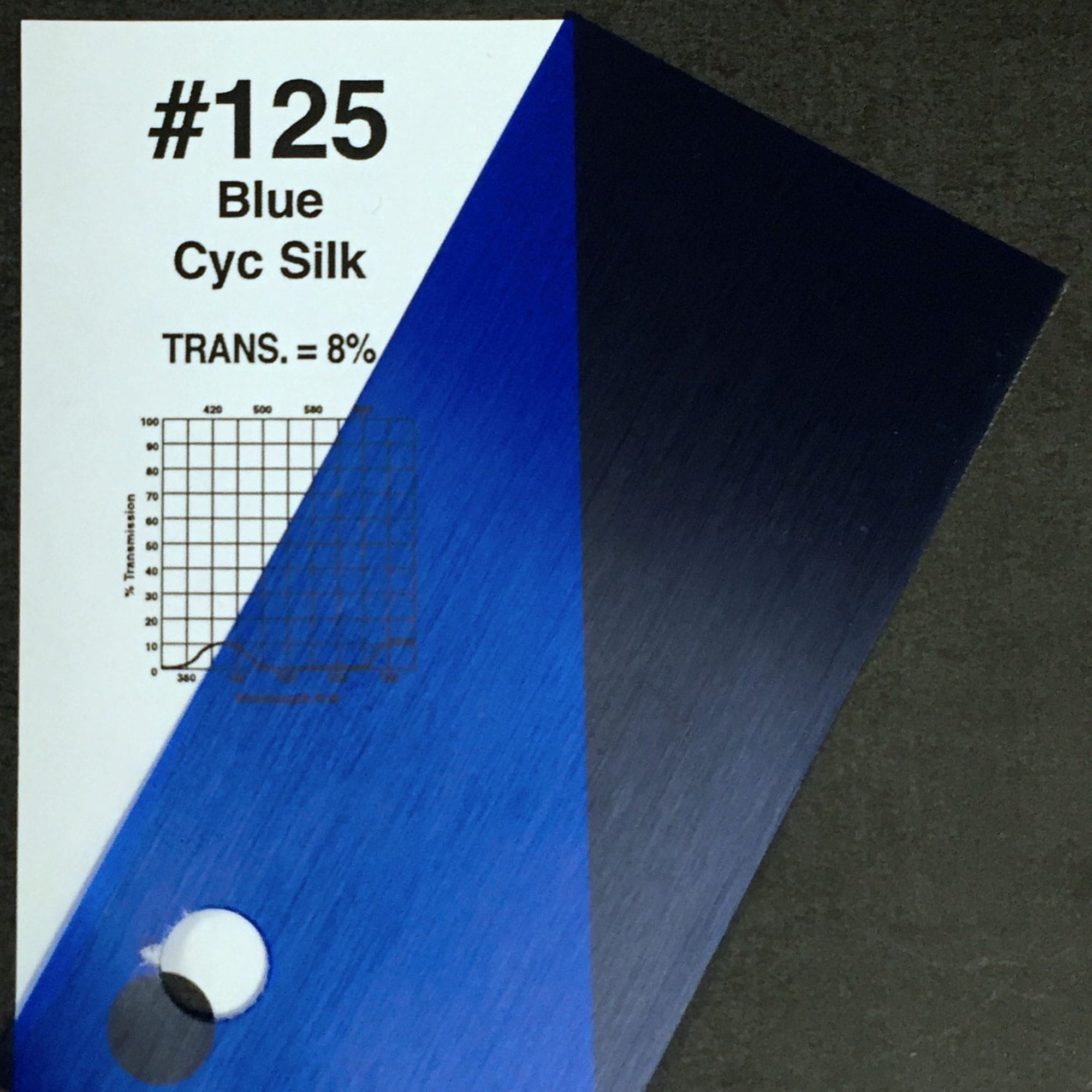 Rosco #125 Roscolux Cinegel Filter Gel Blue Cyc Silk (24" x 25' Roll)