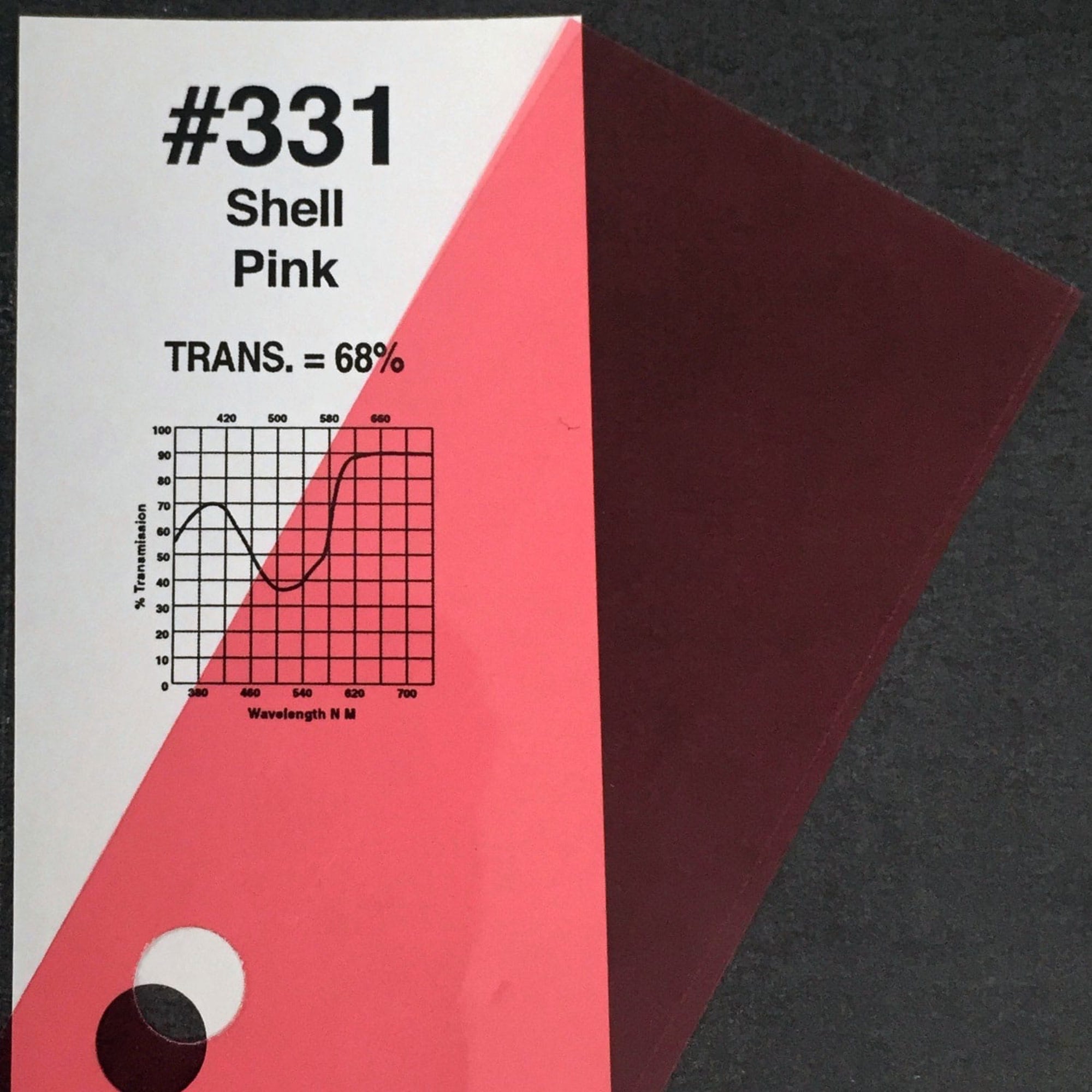 Rosco #331 Roscolux Cinegel Filter Gel Shell Pink (24" x 25' Roll)