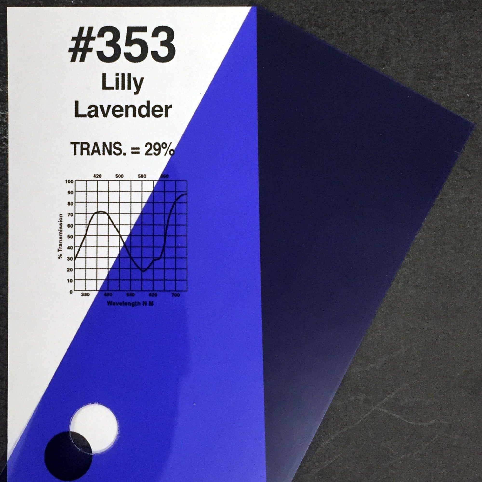 Rosco #353 Roscolux Cinegel Filter Gel Lilly Lavender (24" x 25' Roll)