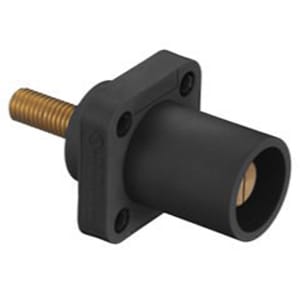 Whirlwind Hubbell HBLMRSBK Single Pole Male Cam-Lock Receptacle (Black)
