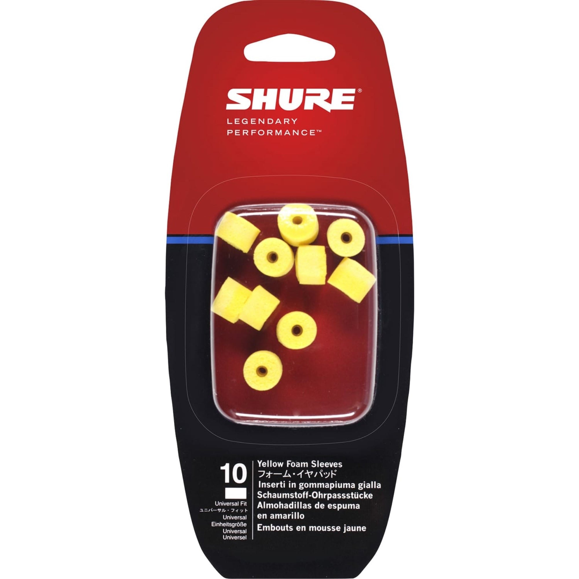 Shure EAYLF1 Replacement Yellow Foam Earphone Sleeves (5 Pairs)
