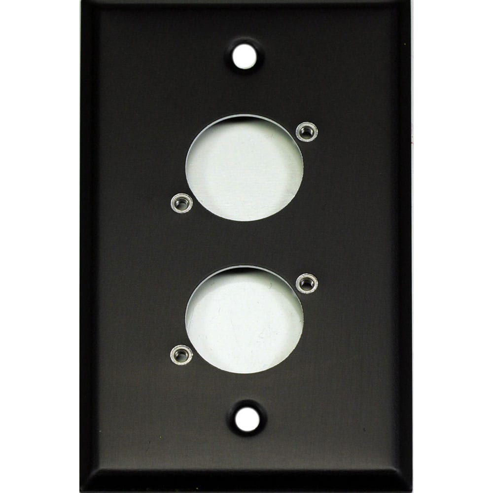 Whirlwind WP1B/2H Wallplate for 2 Whirlwind/Switchcraft D3F
