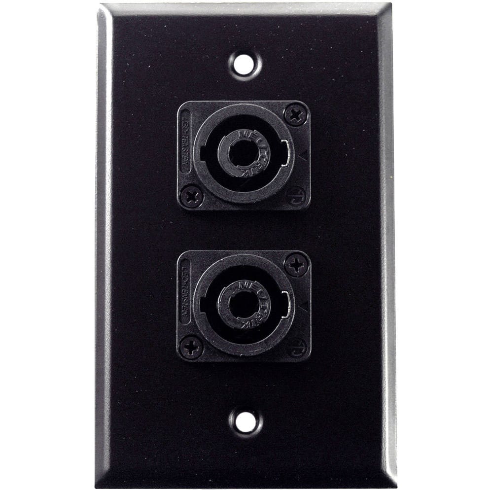 Whirlwind WP1B/2NL4 Wallplate for 2 Neutrik NL4 Speakons