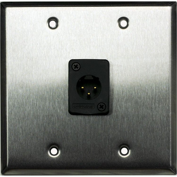 Whirlwind WP2/1MW Wallplate for 1 Whirlwind WC3M male XLR