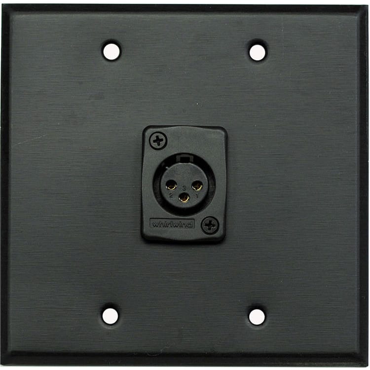 Whirlwind WP2B/1FW Wallplate for 1 Whirlwind WC3F Female XLR