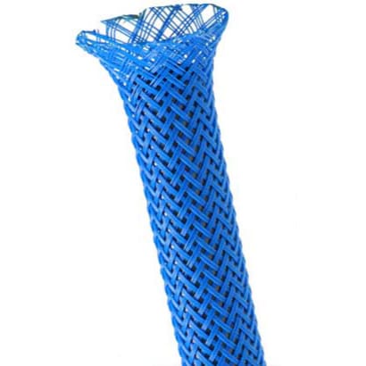 Techflex Flexo PET Expandable Braided Sleeving (1/4" Blue, By the Foot)