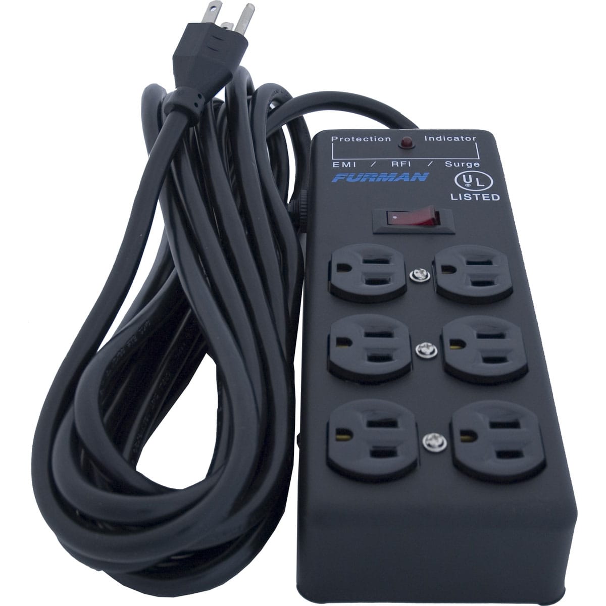 Furman SS-6B Pro Plugs Series 6-Outlet 2x3 Surge Protector (15')