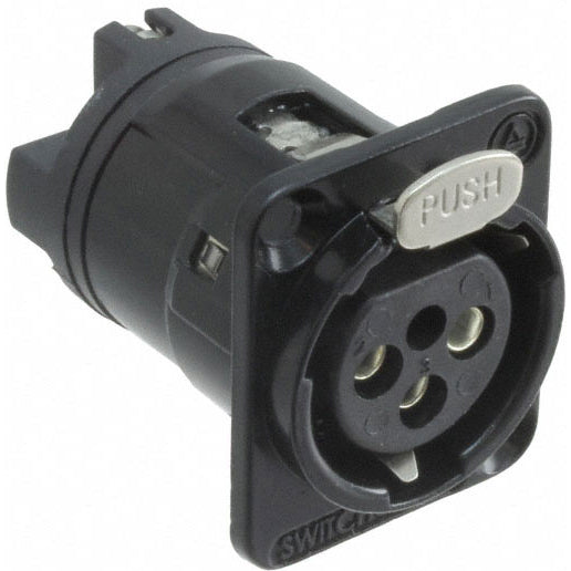 Switchcraft E3FBSW Female 3-Pin XLR Chassis Panel Mount Connector