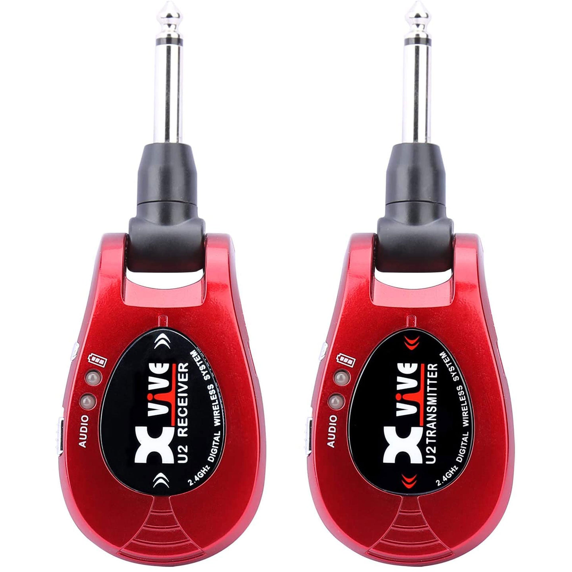 Xvive Audio U2 Digital Wireless System for Electric Guitars (Red, 2.4 GHz)