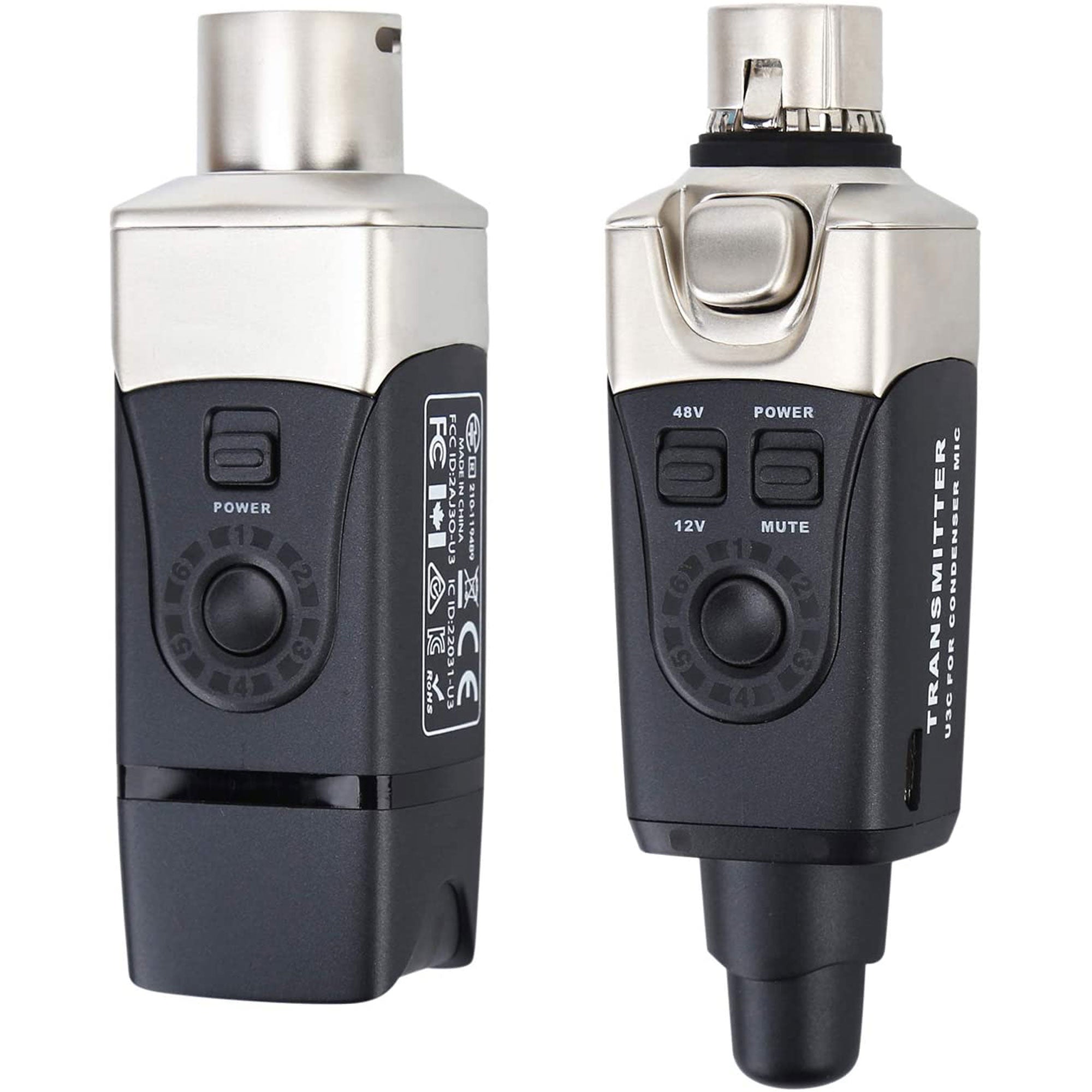 Xvive Audio U3C XLR Plug-On Wireless System for Condenser Microphone (2.4 GHz)