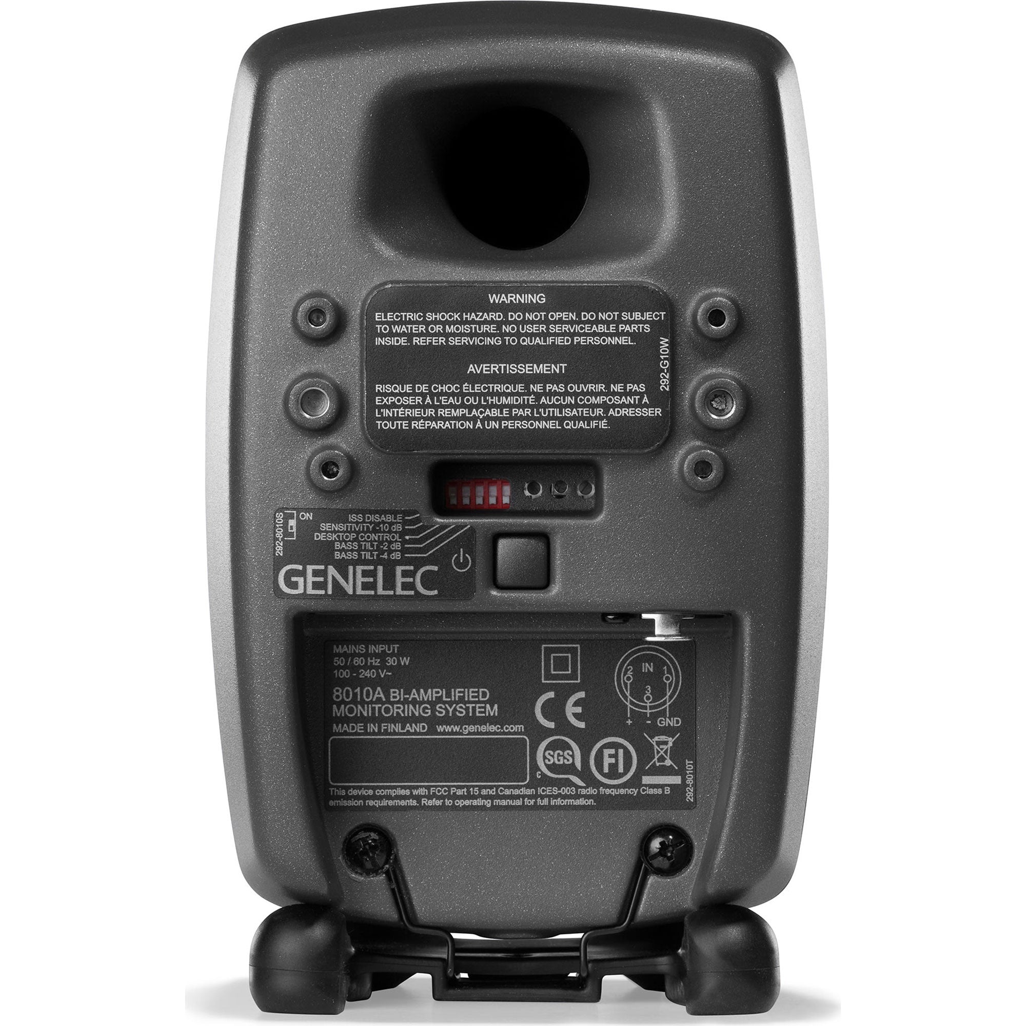 Genelec 8010A Two-Way 3" Active Studio Monitor (Single, Dark Grey)