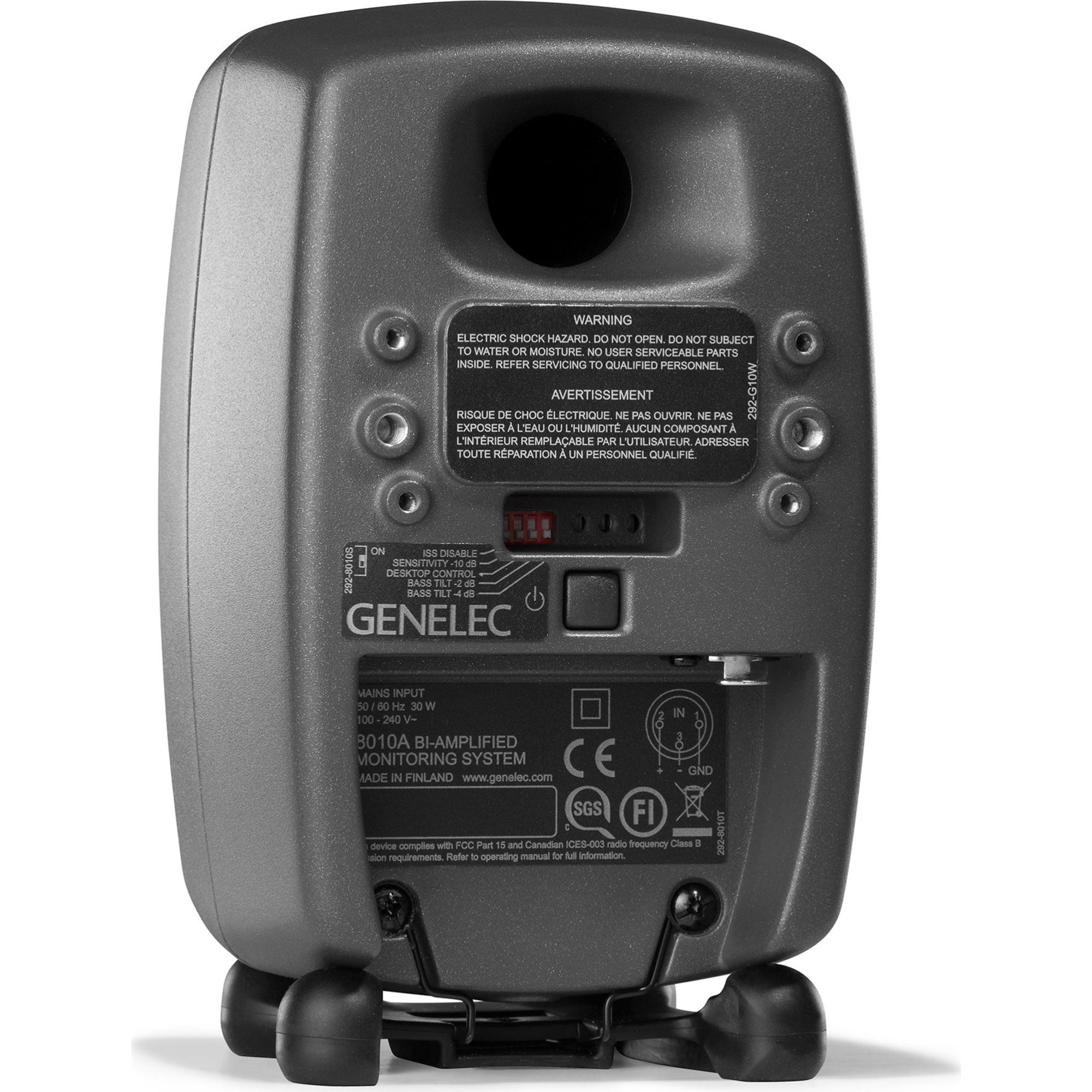 Genelec 8010A Two-Way 3" Active Studio Monitor (Single, Dark Grey)