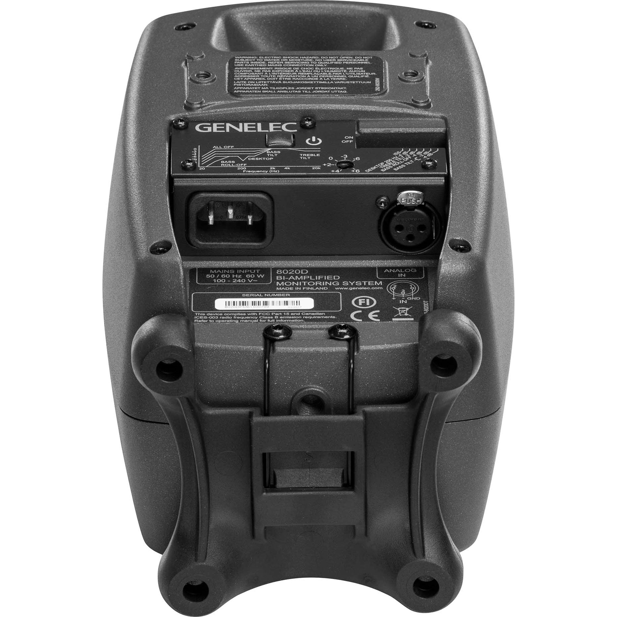 Genelec 8020D Two-Way 4" Active Studio Monitor (Single, Dark Grey)