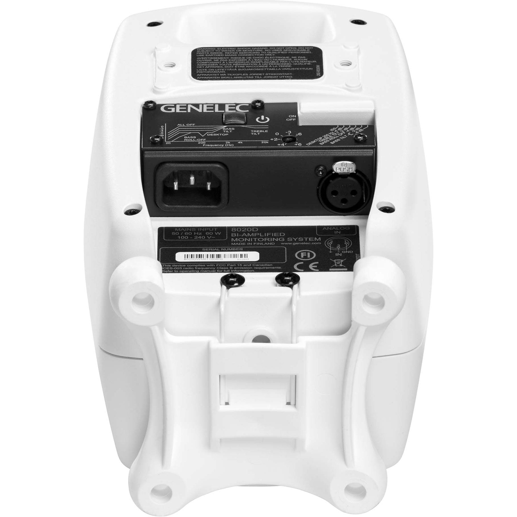 Genelec 8020D Two-Way 4" Active Studio Monitor (Single, White)