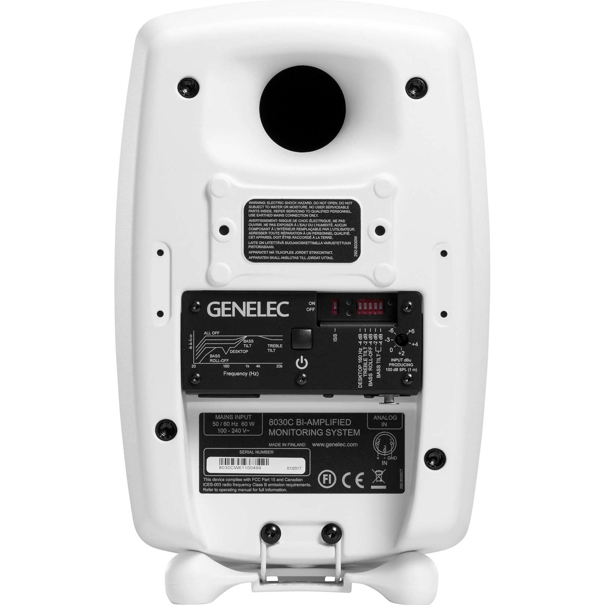 Genelec 8030C Two-Way 5" Active Studio Monitor (Single, White)
