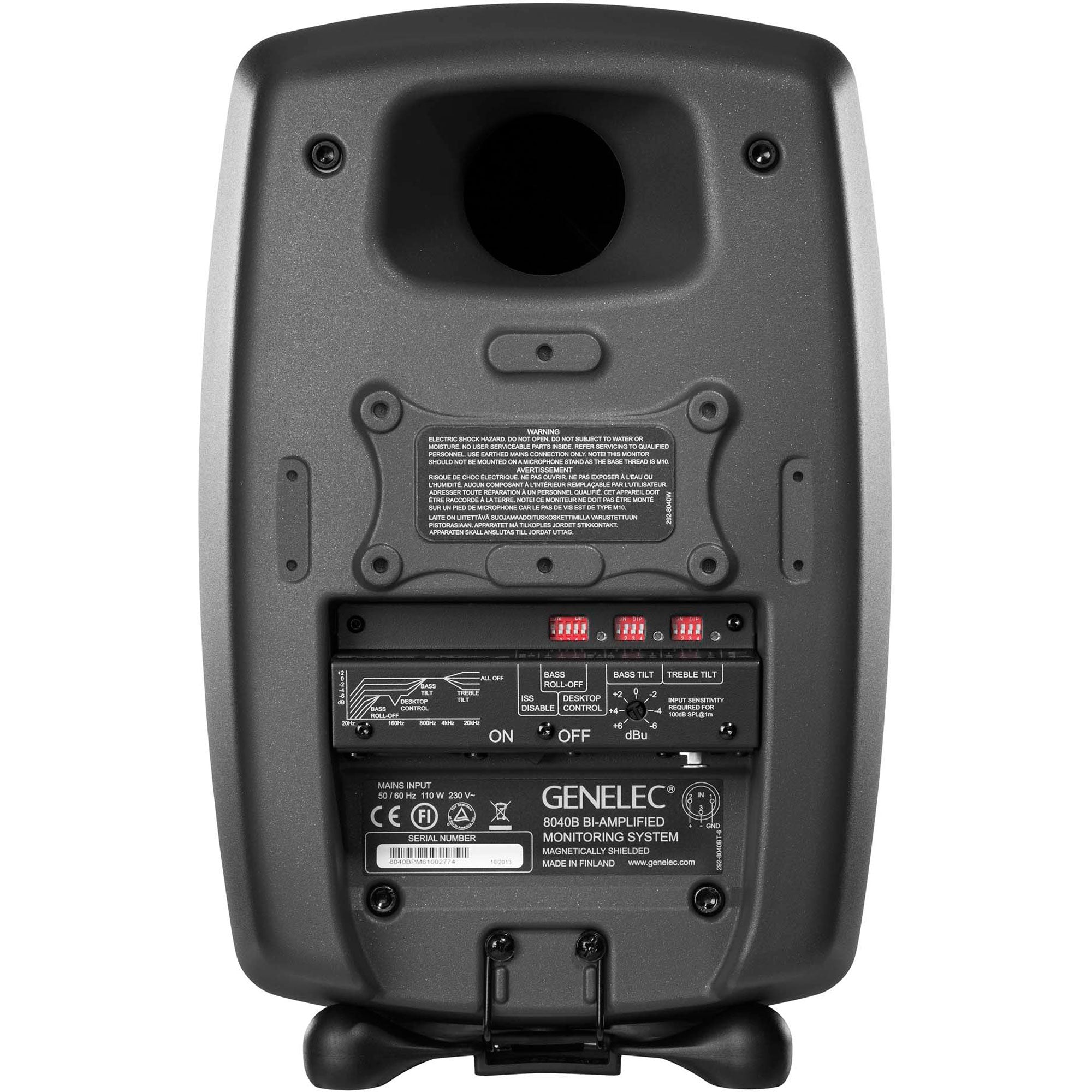 Genelec 8040B Two-Way 6.5" Active Studio Monitor (Single, Dark Grey)