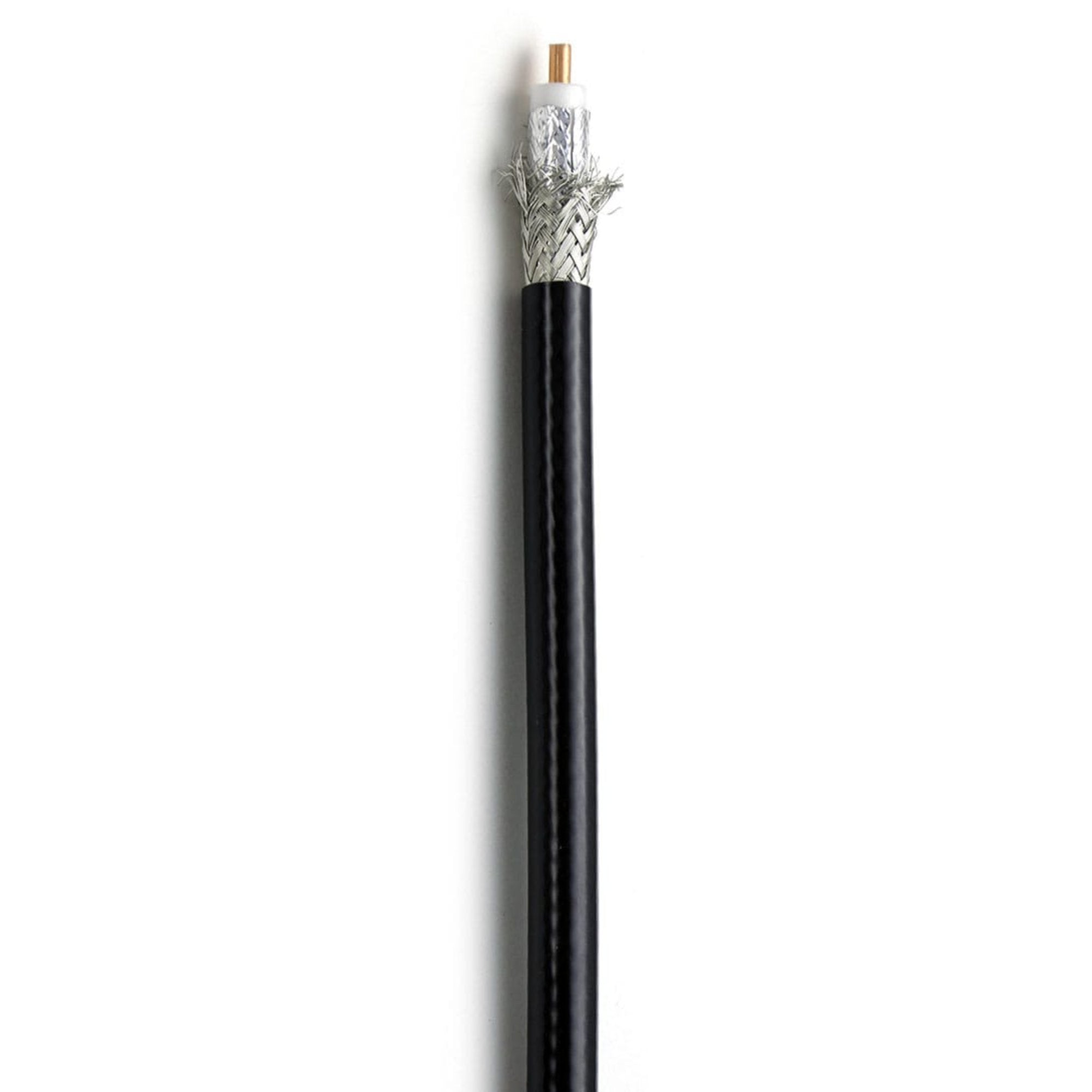 West Penn 810 Flexible RG8 / RG213 12 AWG 50 Ohm Coaxial Cable (Black, By the Foot)