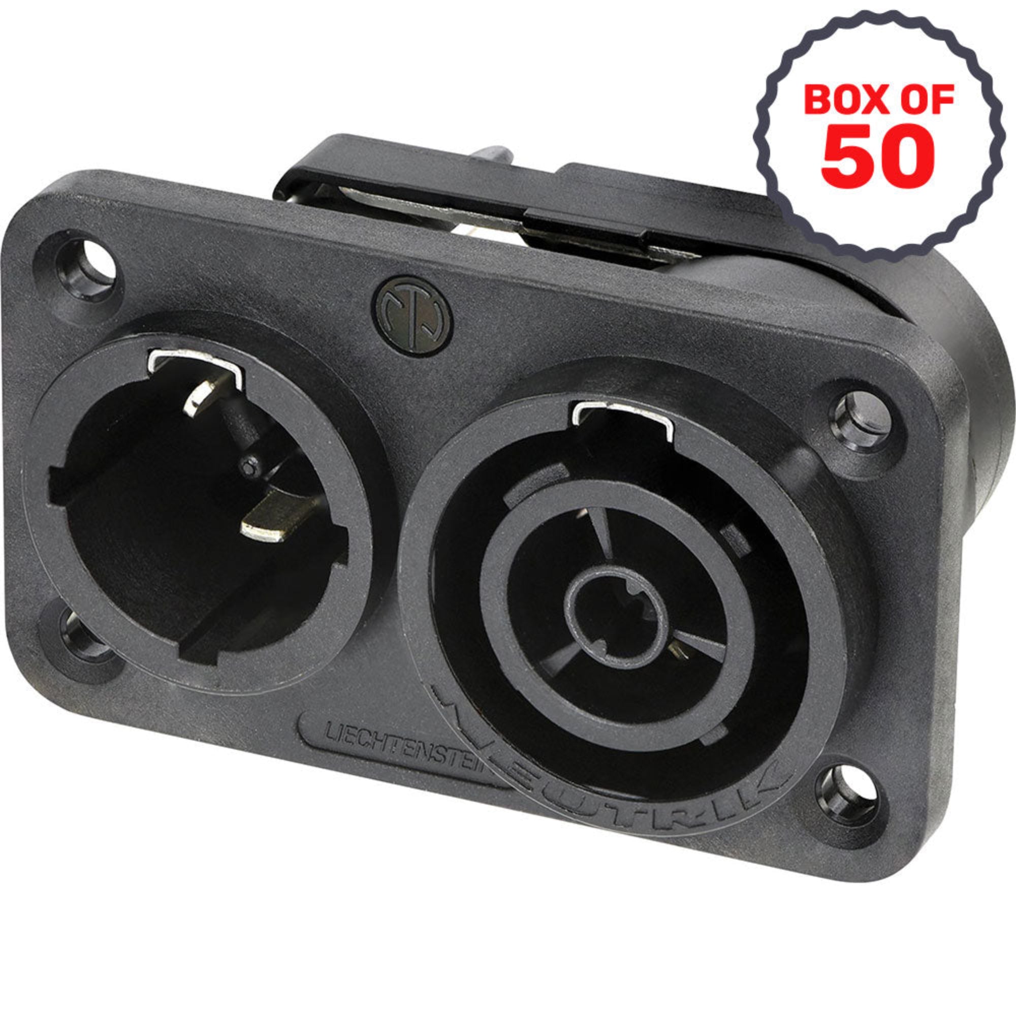 Neutrik NAC3PX-TOP powerCON TRUE1 TOP Inlet-Outlet Combination Chassis Connector (Box of 50)