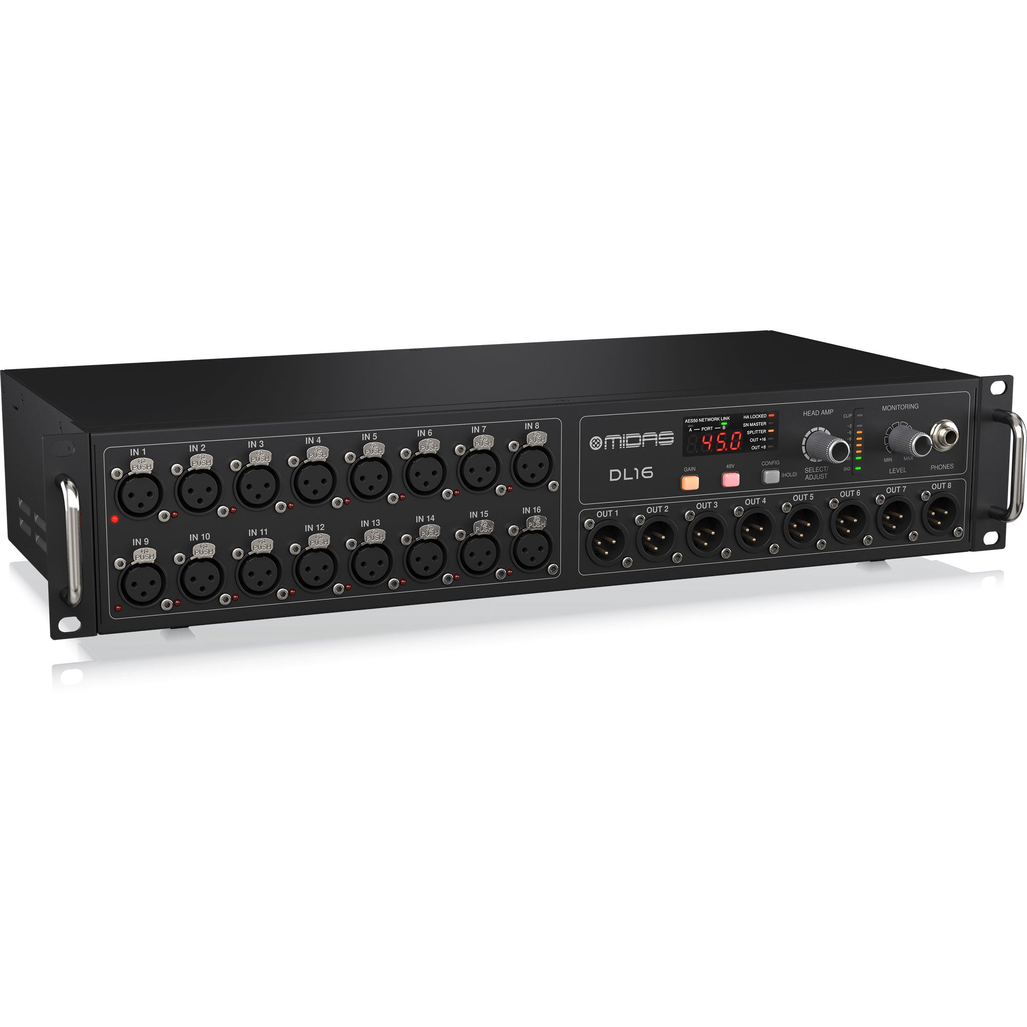 Midas DL16 16 Input, 8 Output Stage Box with 16 Midas Preamps