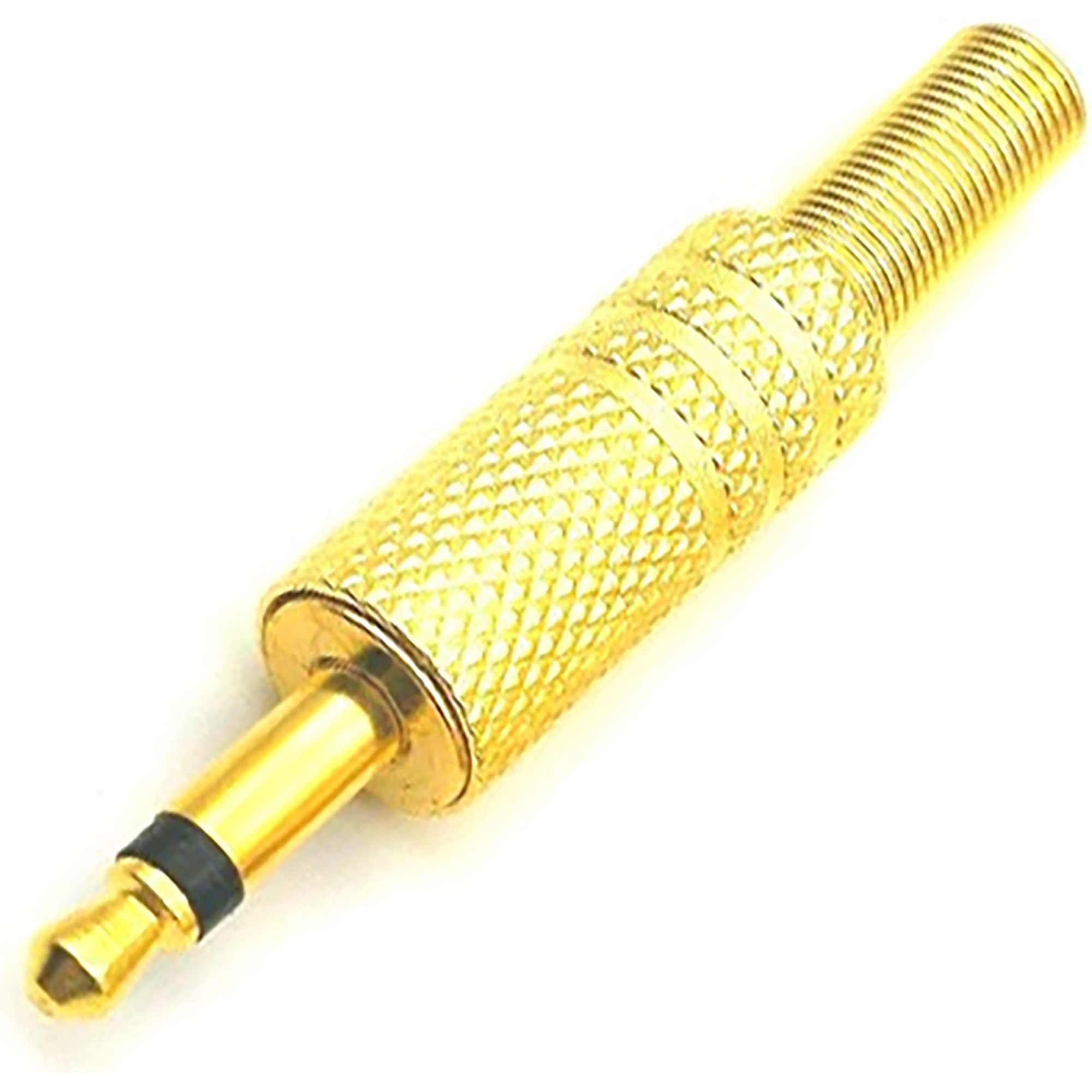 Performance Audio In-Line 3.5mm (1/8") TS Mono Male Plug (Gold, 50 Pack)