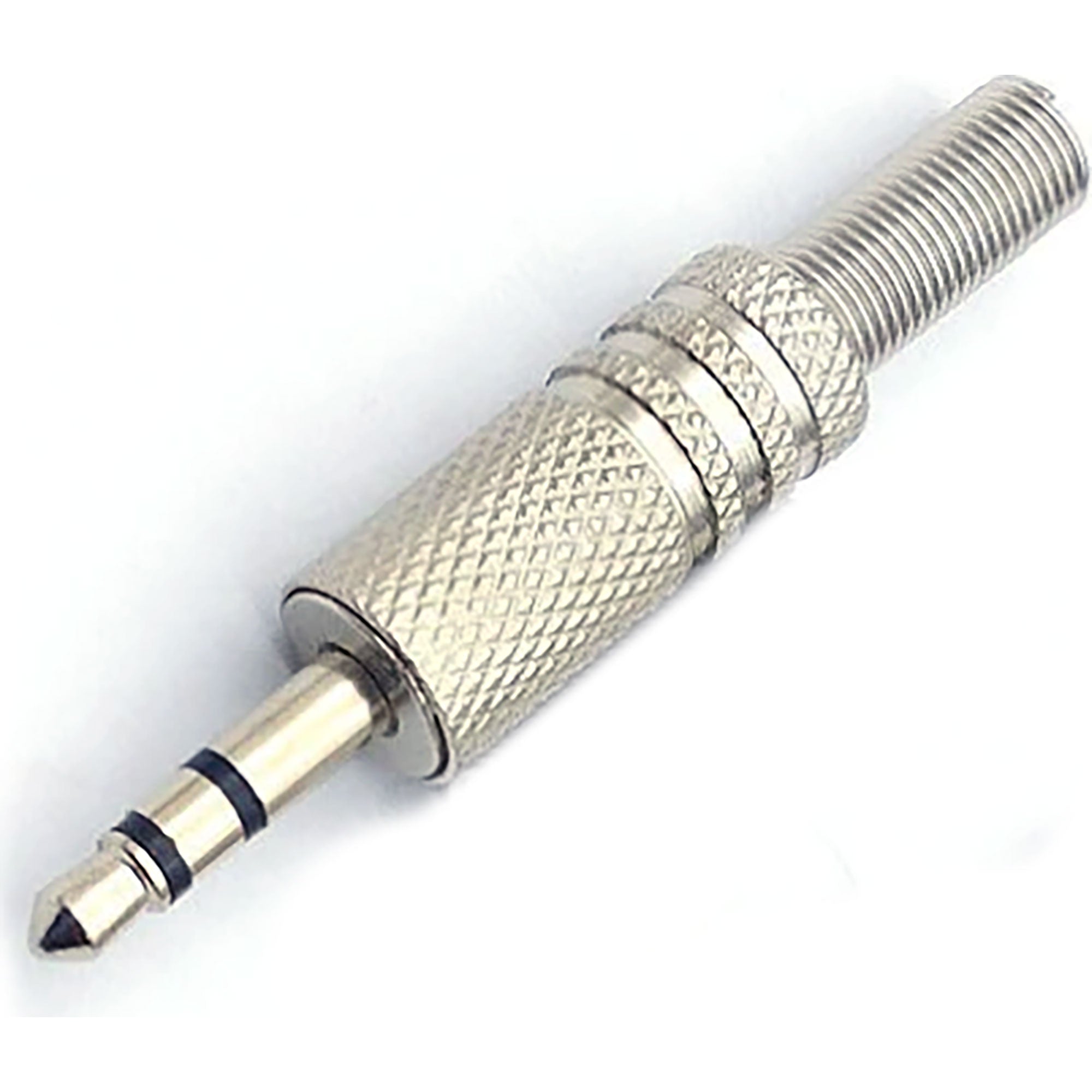 Performance Audio In-Line 3.5mm (1/8") TRS Stereo Male Plug (Silver, 25 Pack)