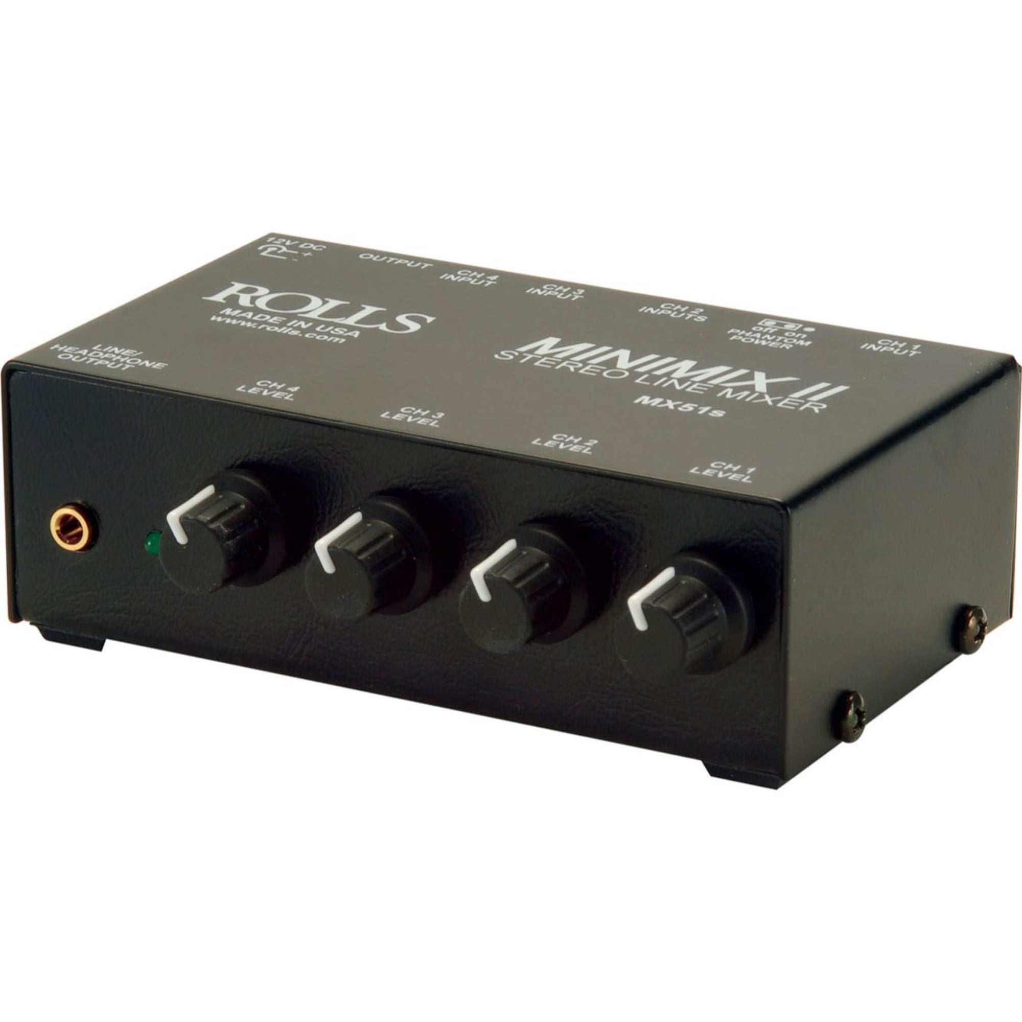 Rolls MX51s Mini-Mix II 4-Channel Audio Mixer