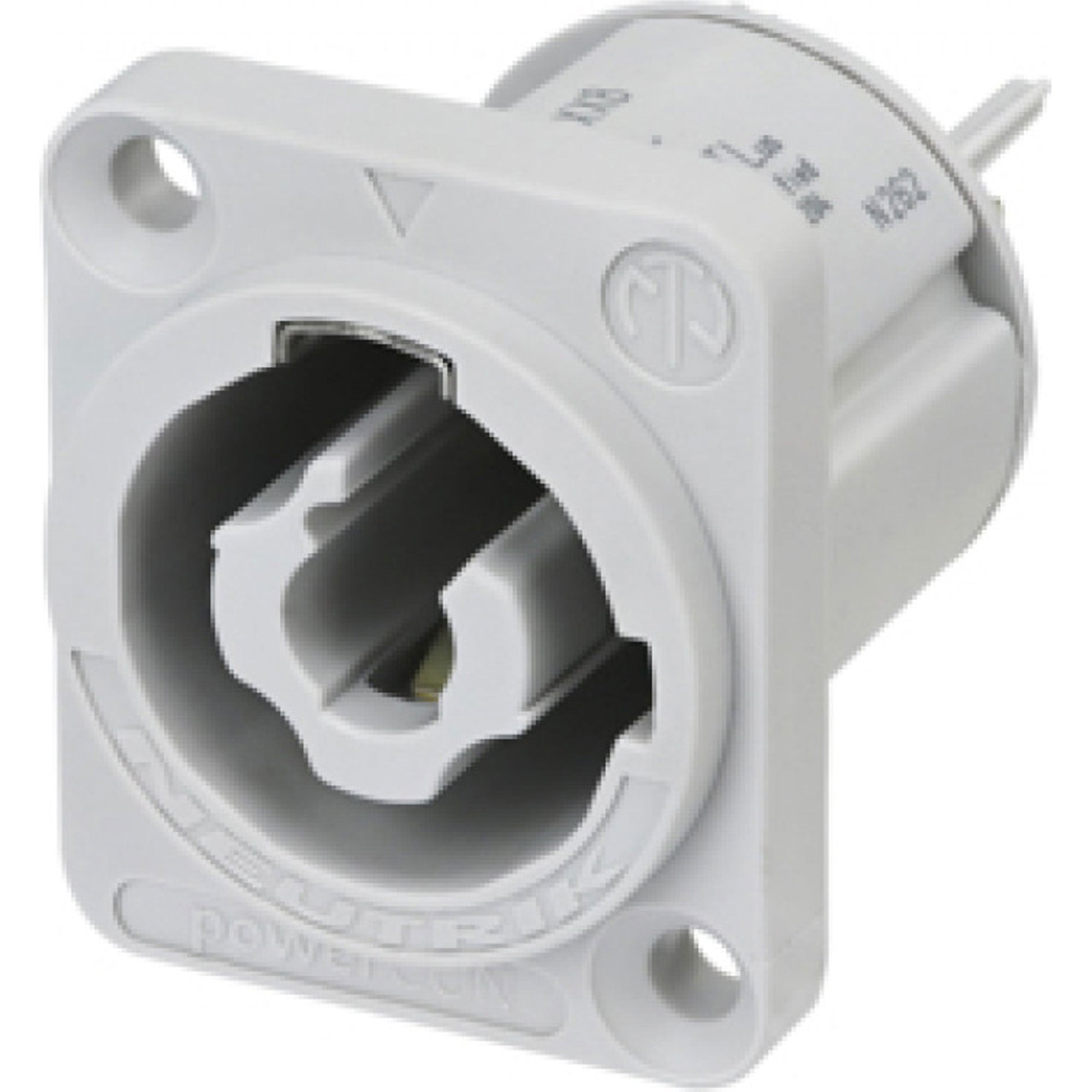 Neutrik NAC3MPXXB powerCON Chassis Connector with 3/16" Flat Tabs (Grey, Power Out)